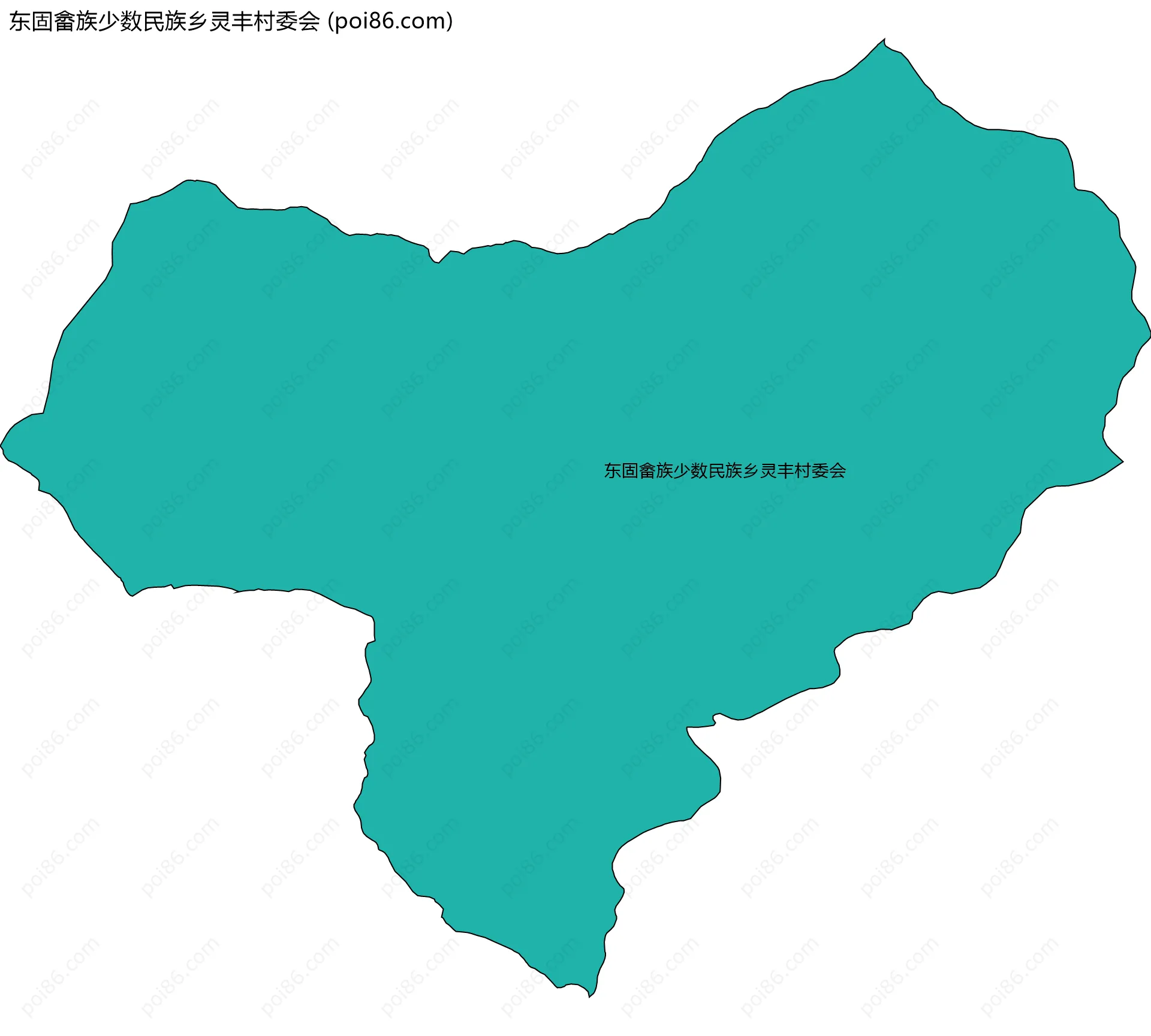 东固畲族少数民族乡灵丰村委会边界地图