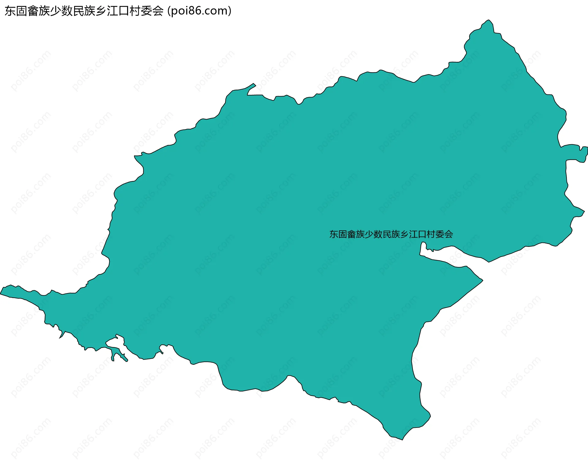 东固畲族少数民族乡江口村委会边界地图