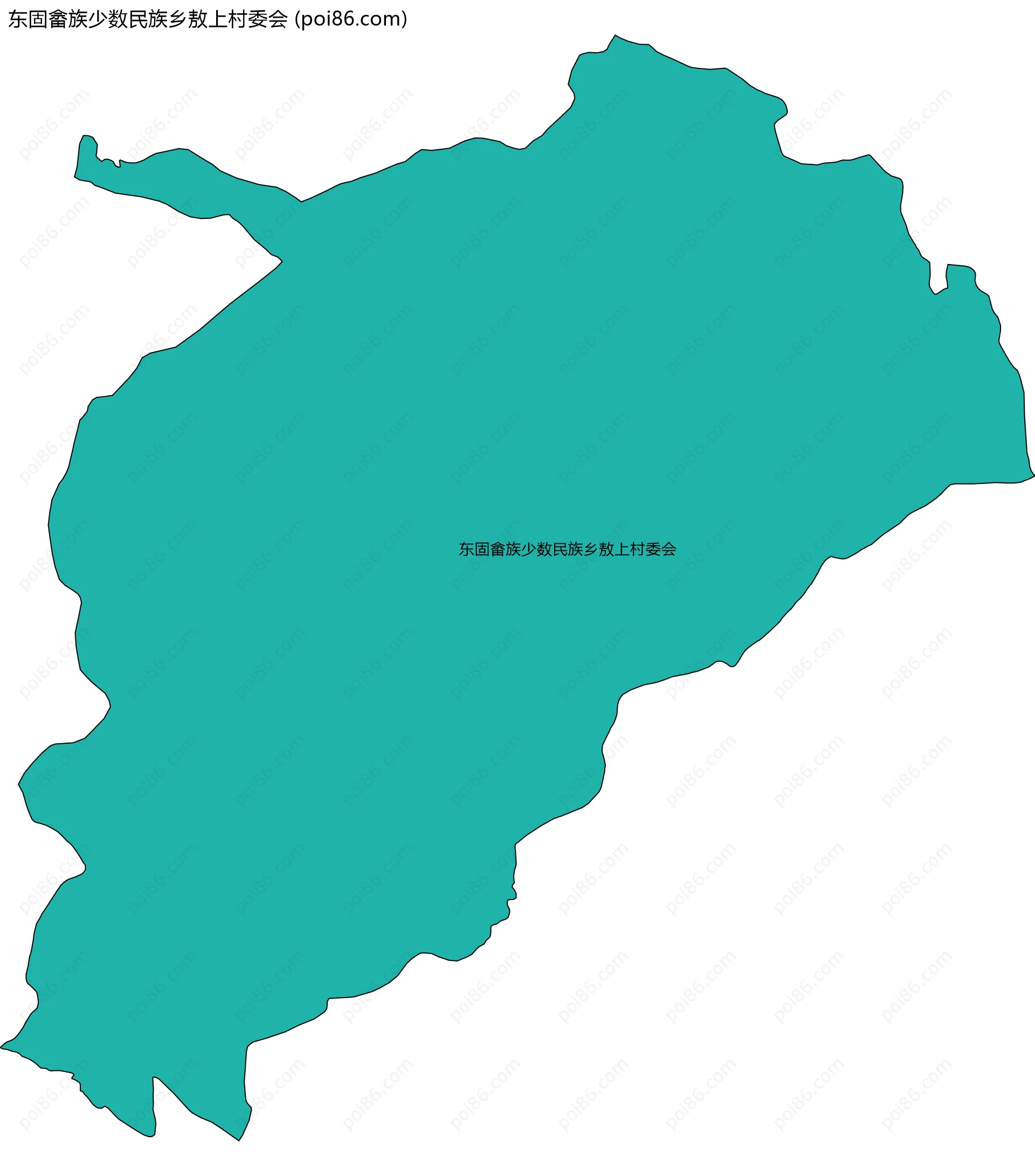 东固畲族少数民族乡敖上村委会边界地图