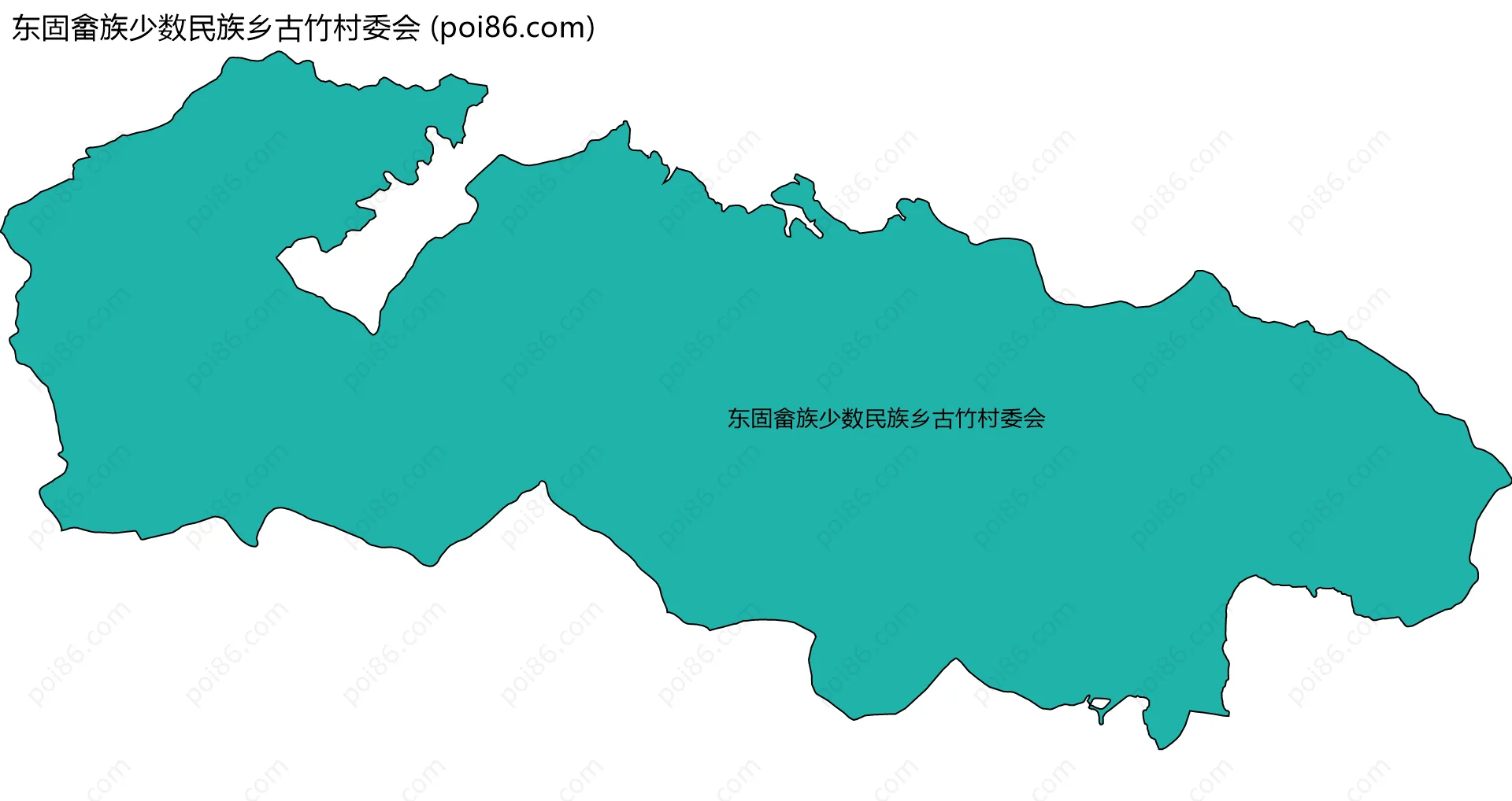 东固畲族少数民族乡古竹村委会边界地图