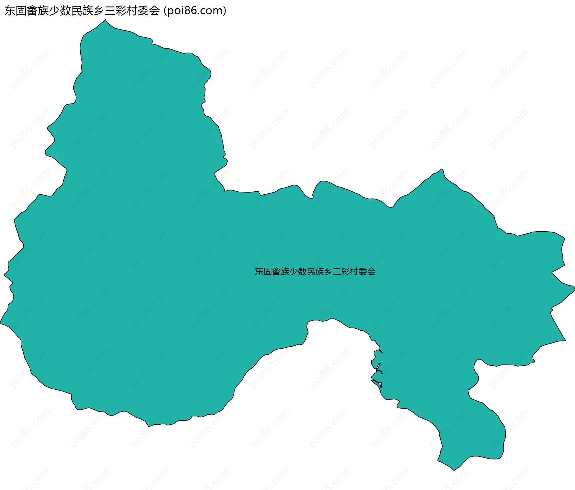 东固畲族少数民族乡三彩村委会边界地图