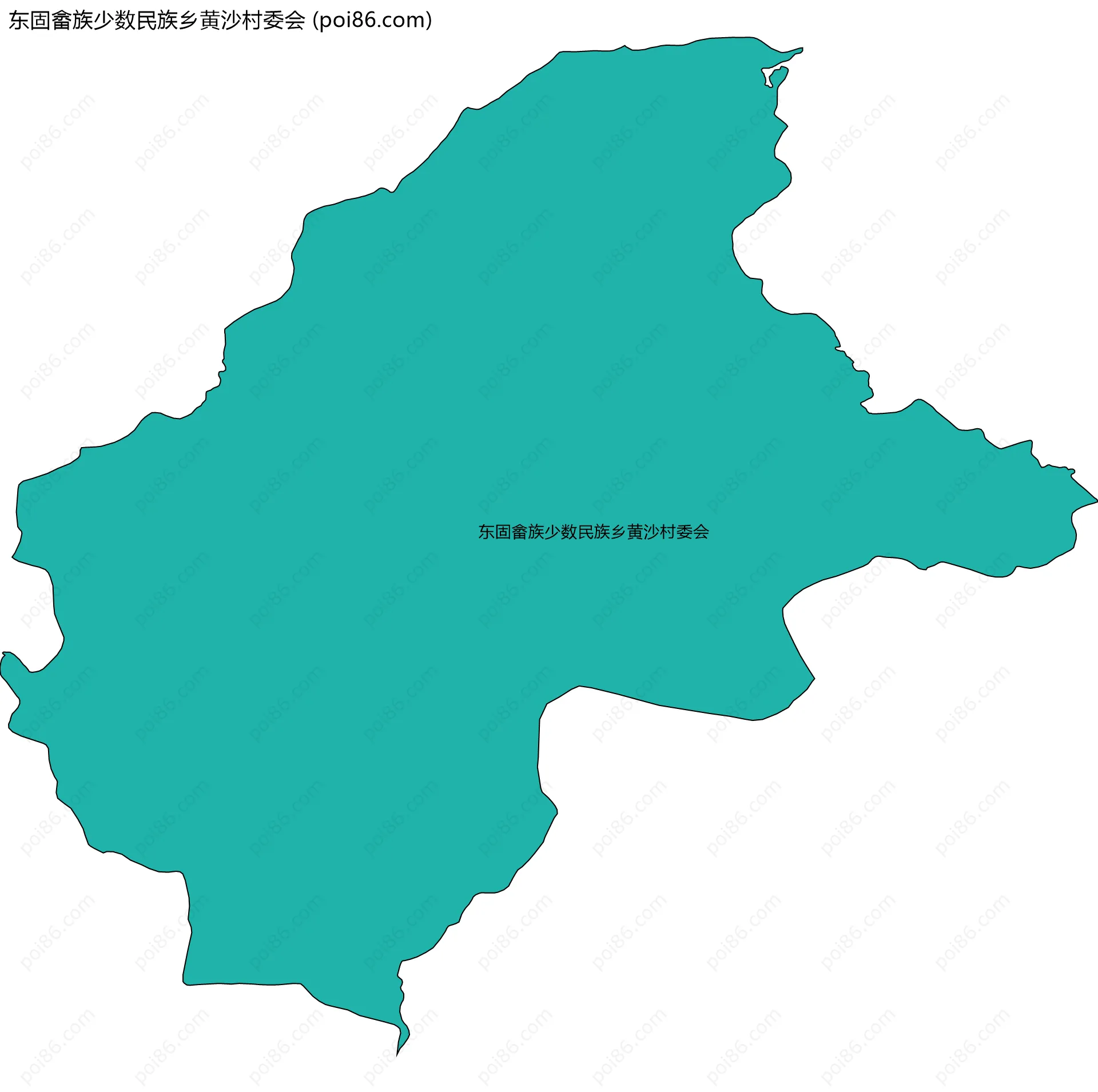 东固畲族少数民族乡黄沙村委会边界地图