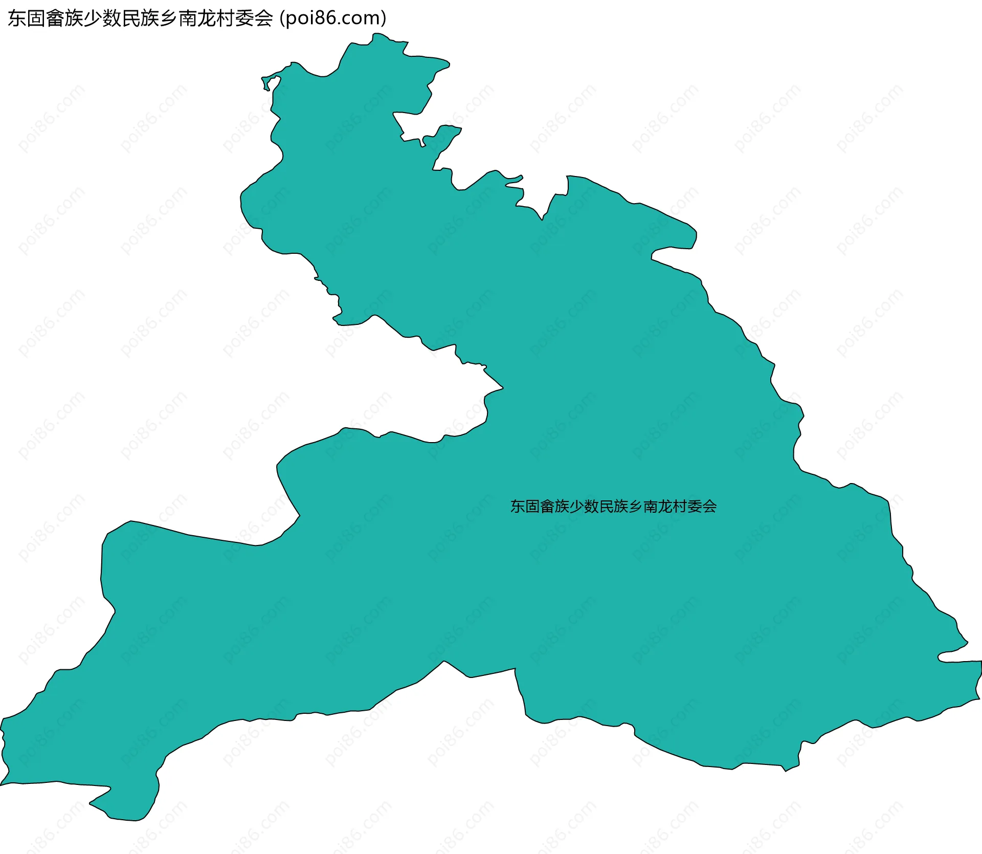 东固畲族少数民族乡南龙村委会边界地图