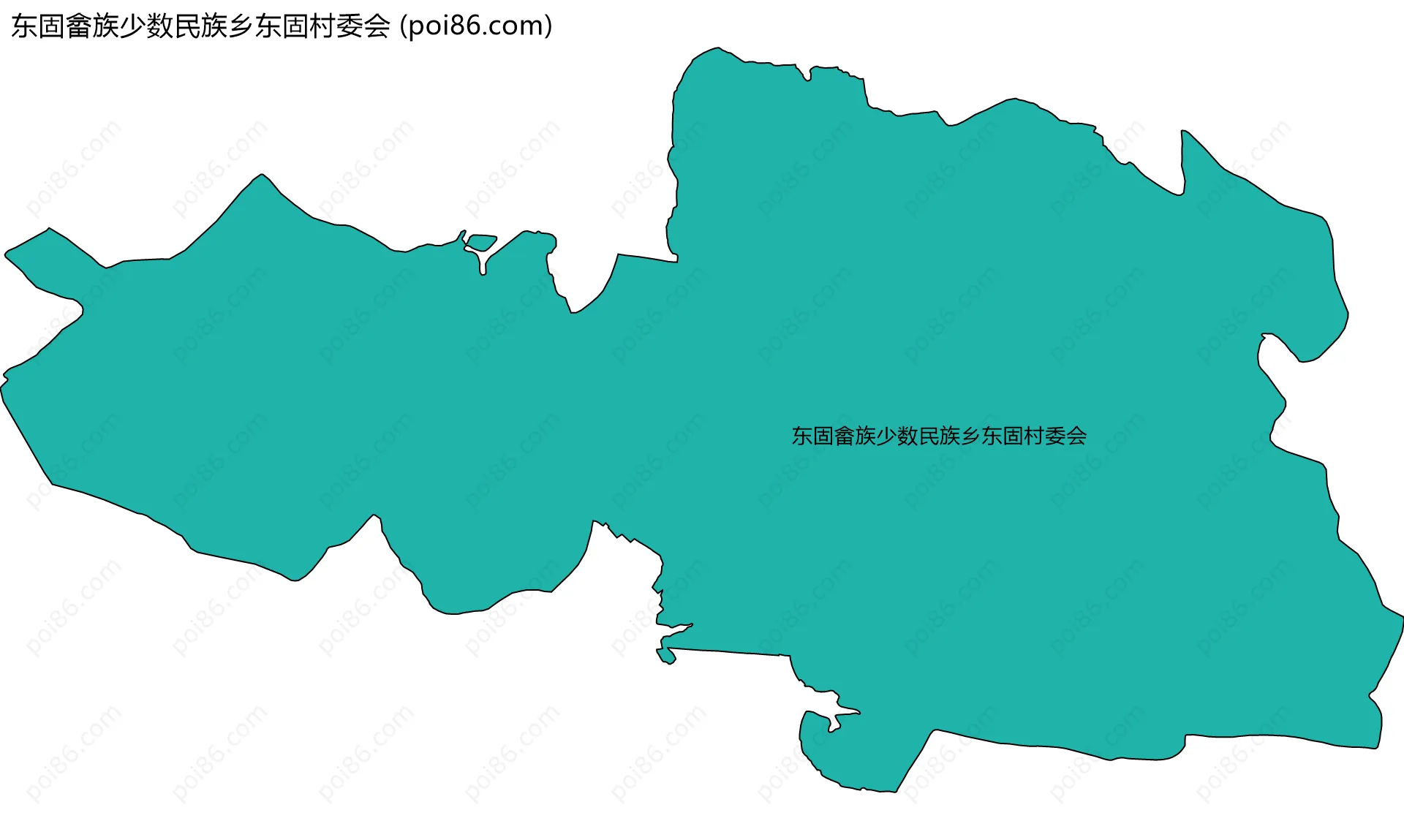 东固畲族少数民族乡东固村委会边界地图