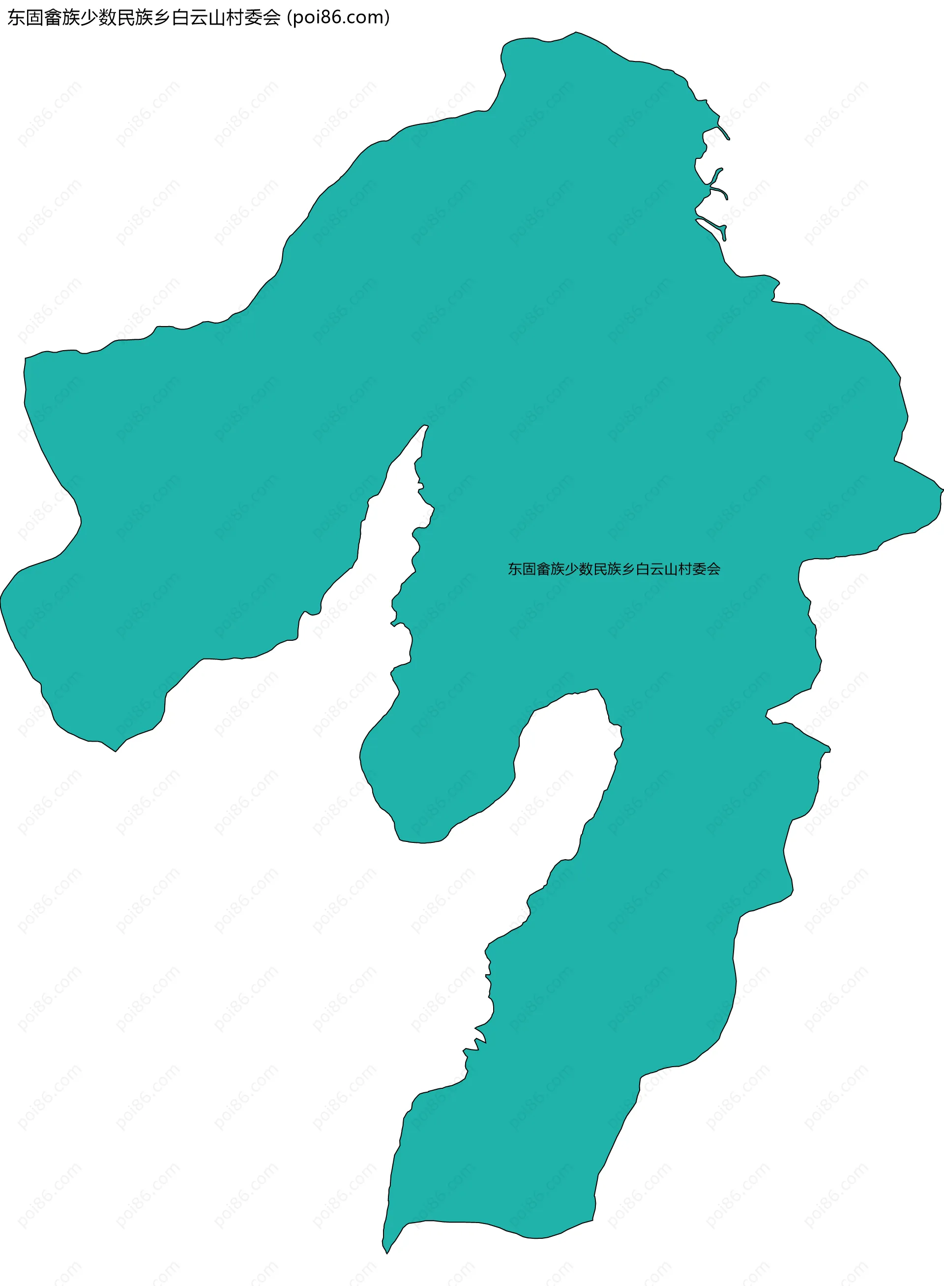 东固畲族少数民族乡白云山村委会边界地图