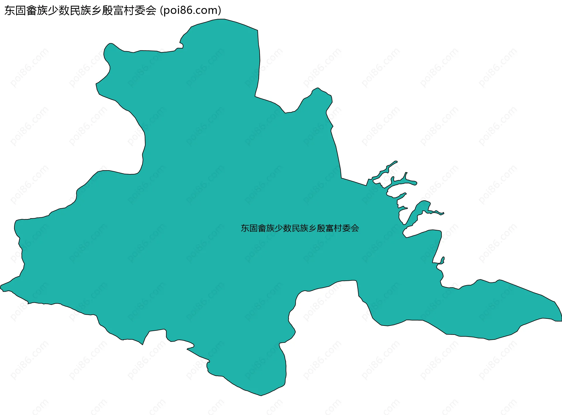 东固畲族少数民族乡殷富村委会边界地图