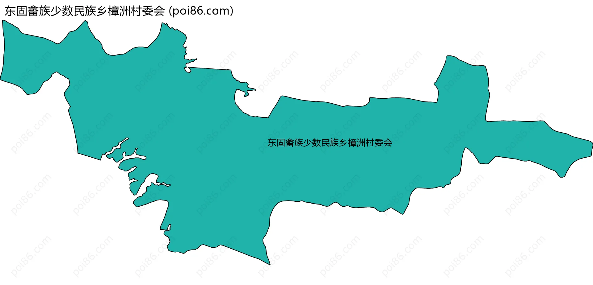 东固畲族少数民族乡樟洲村委会边界地图