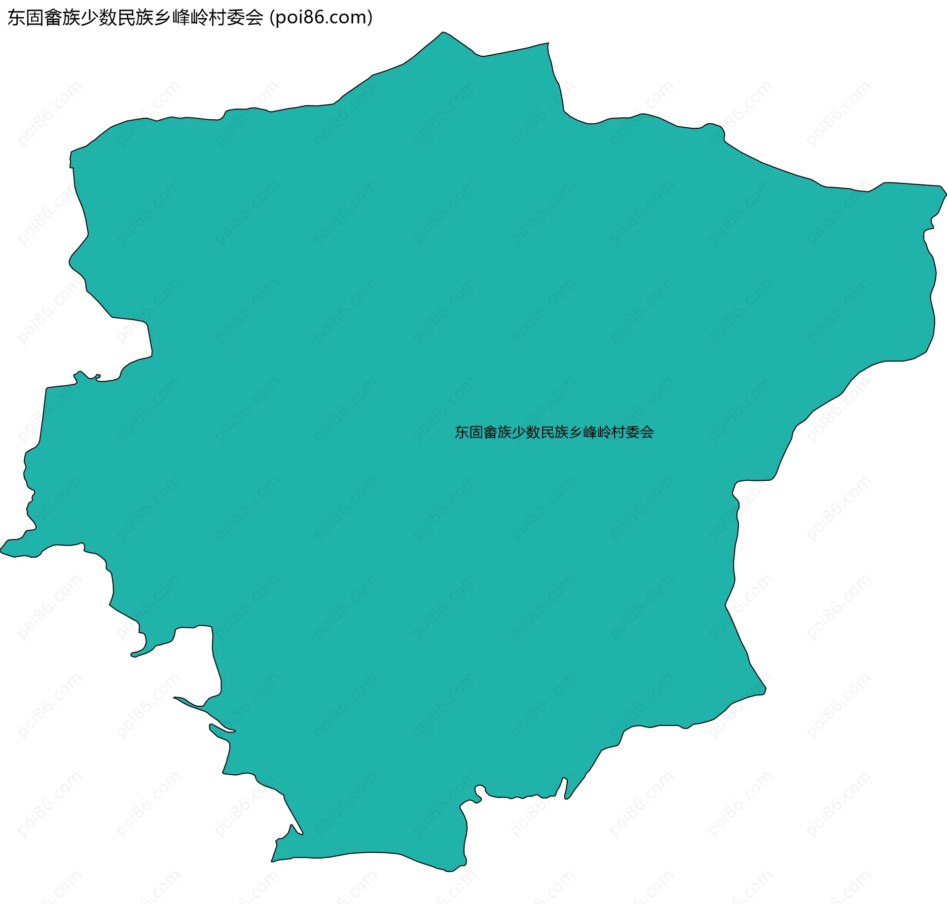 东固畲族少数民族乡峰岭村委会边界地图