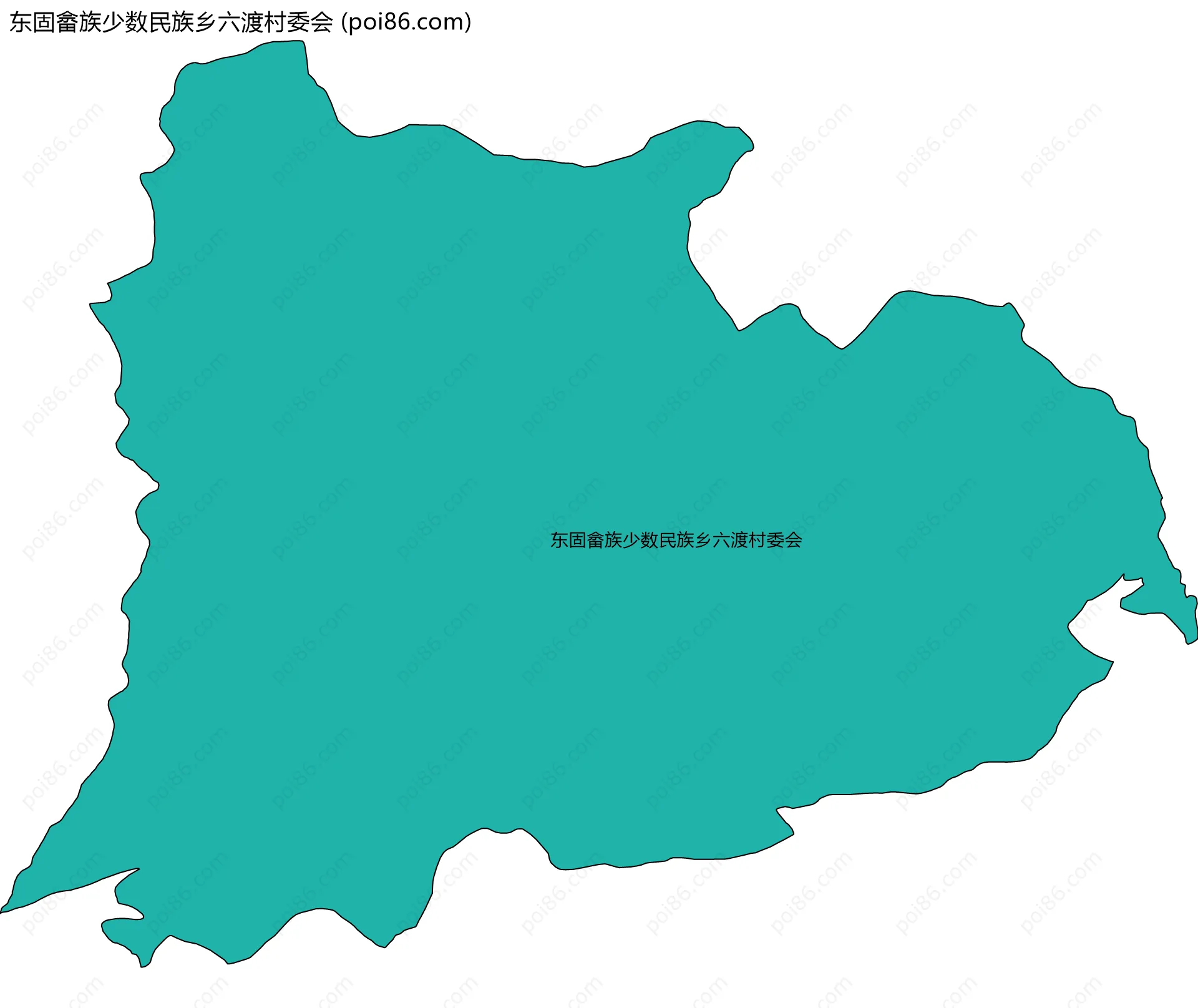 东固畲族少数民族乡六渡村委会边界地图