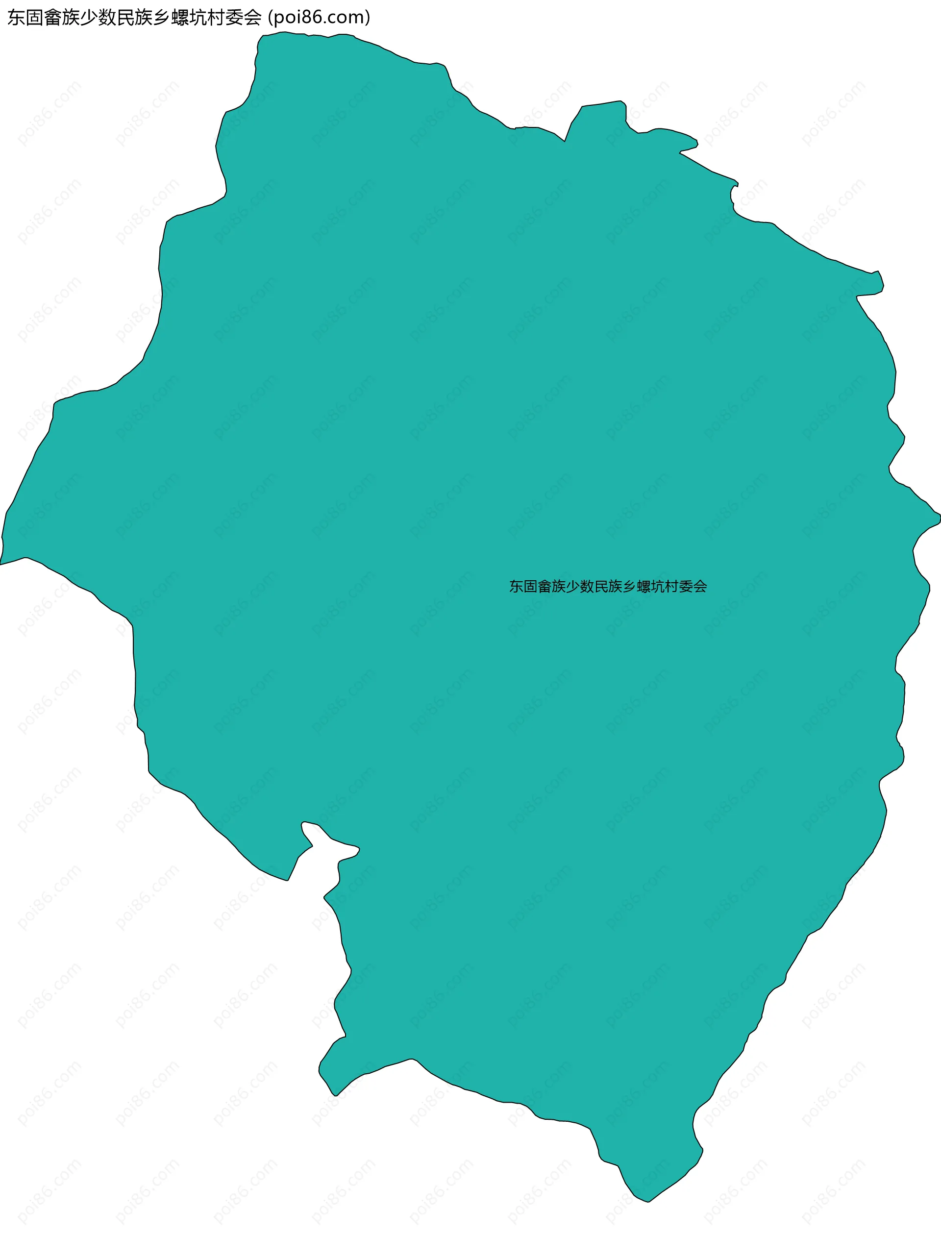 东固畲族少数民族乡螺坑村委会边界地图