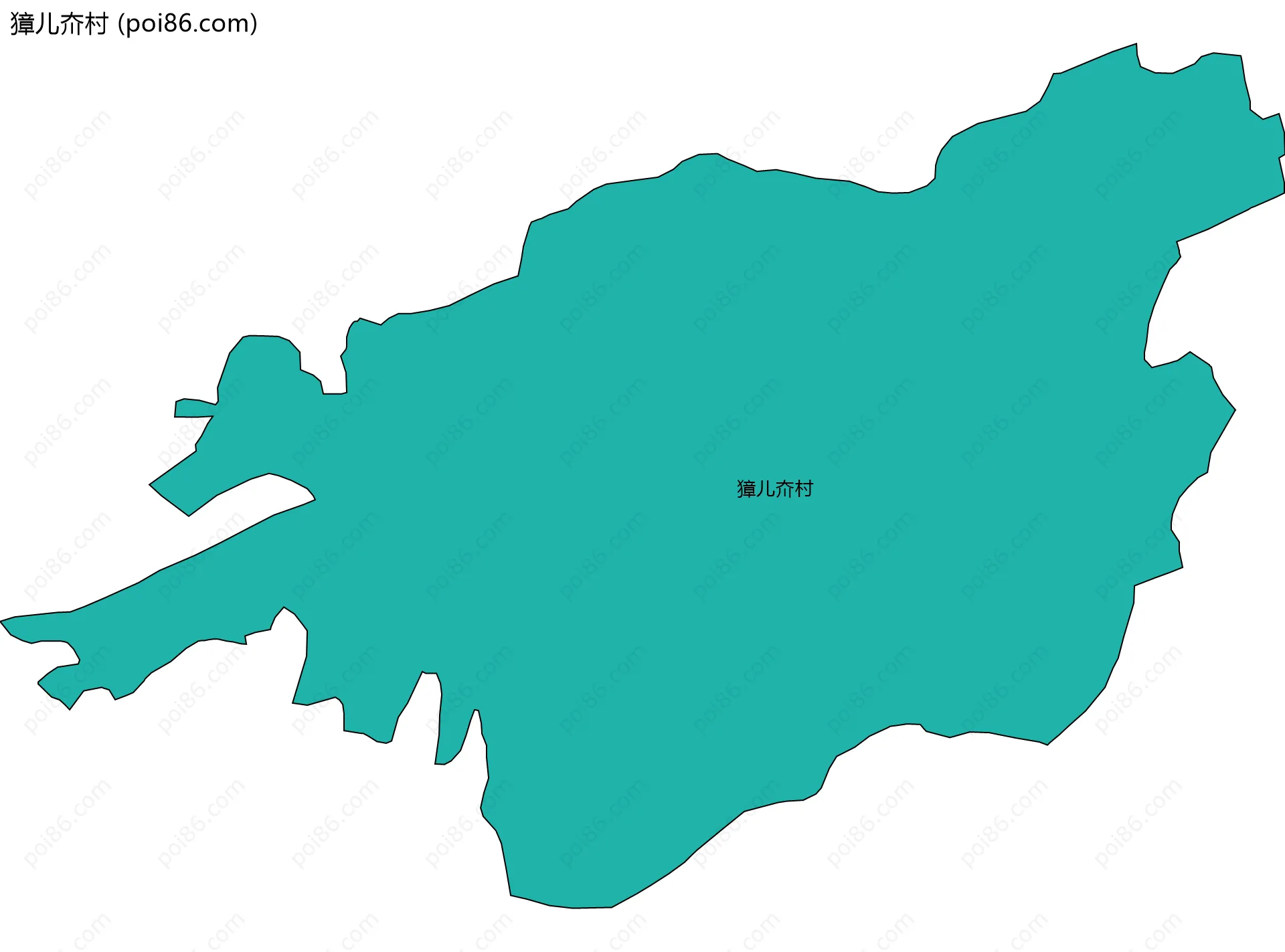 獐儿夼村边界地图
