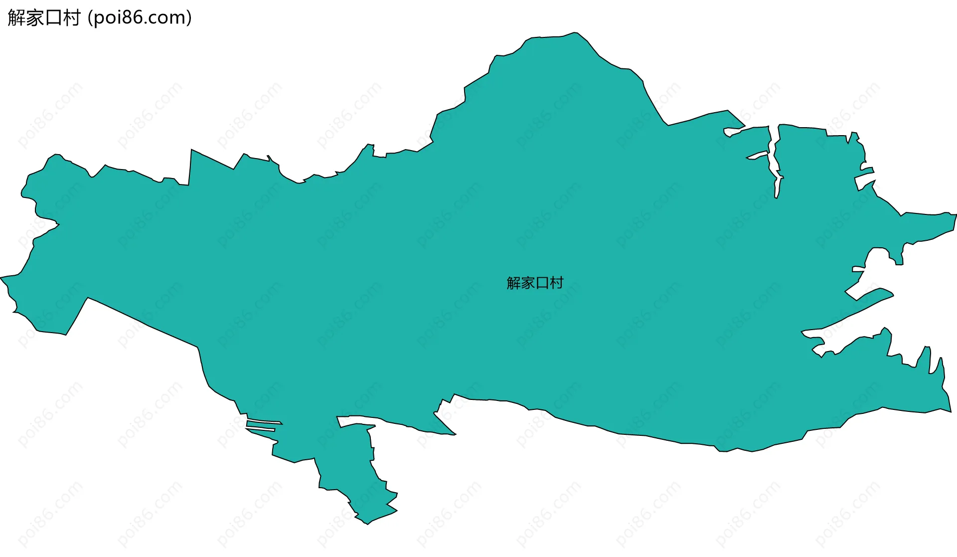 解家口村边界地图