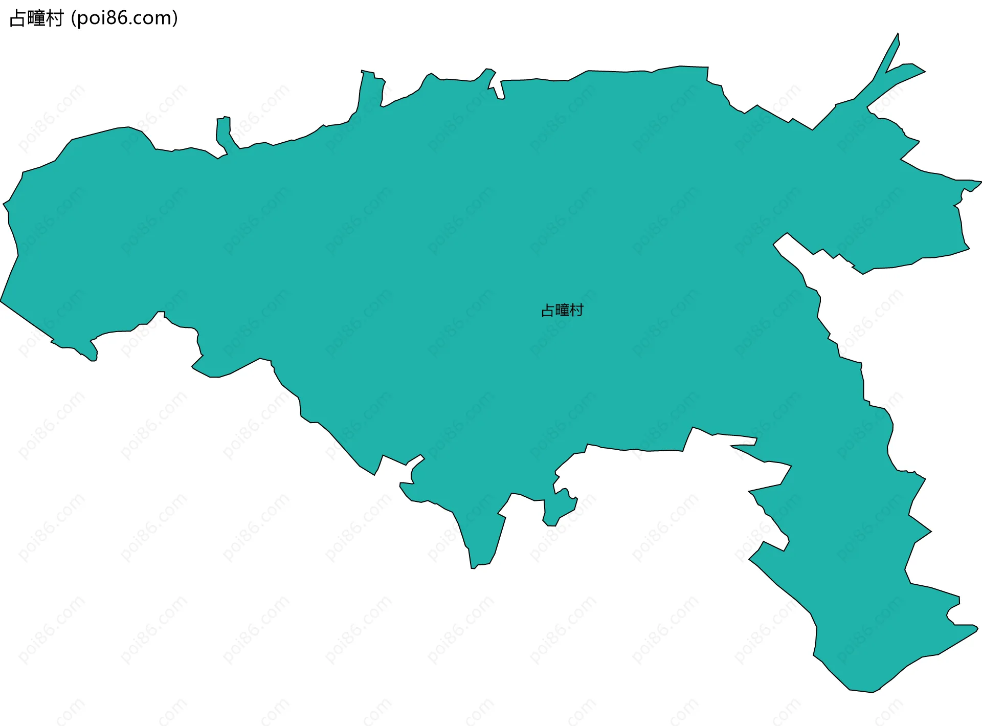 占疃村边界地图