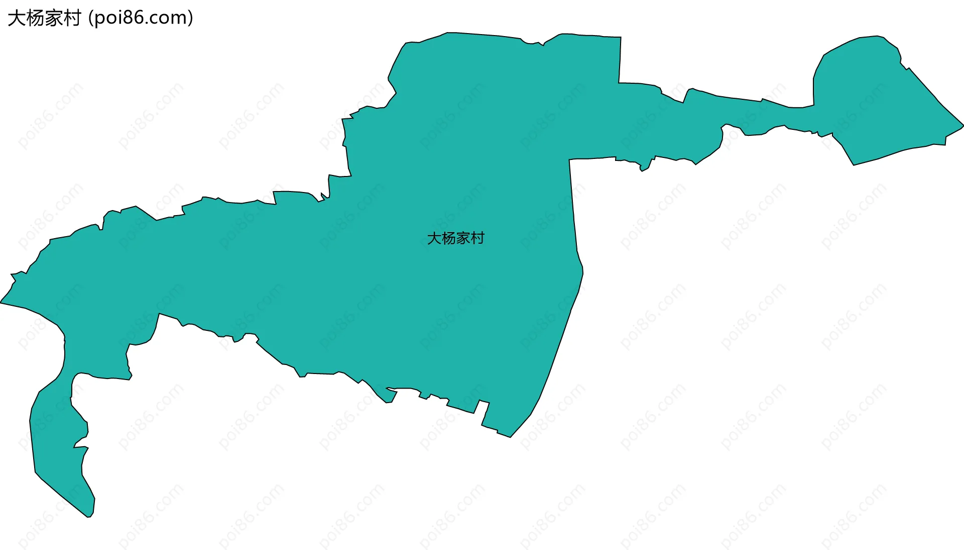 大杨家村边界地图