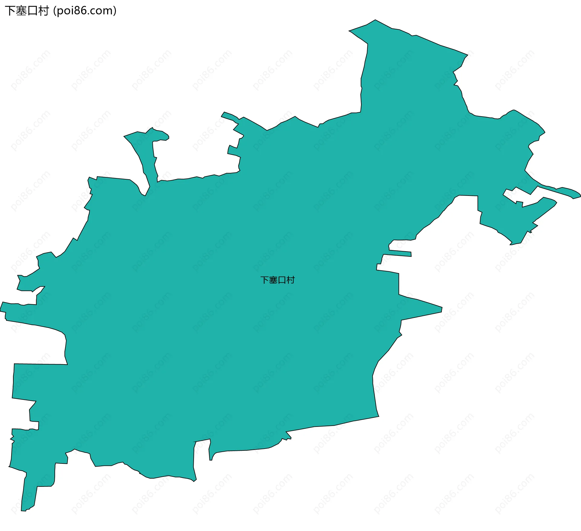 下塞口村边界地图