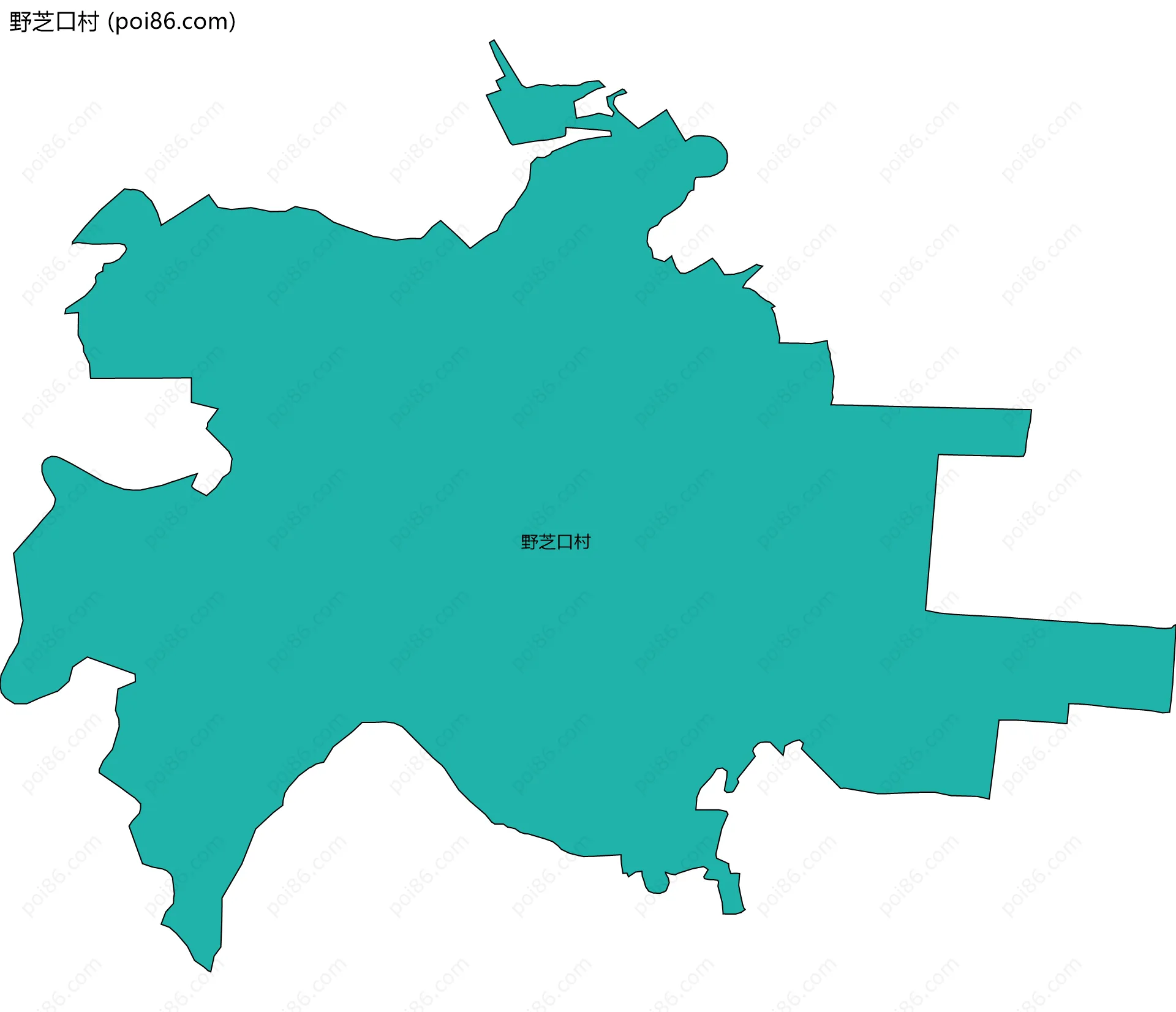 野芝口村边界地图