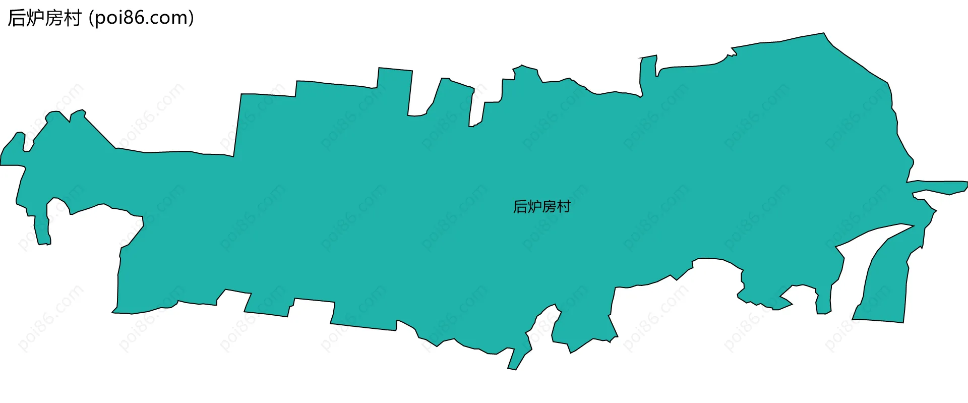 后炉房村边界地图