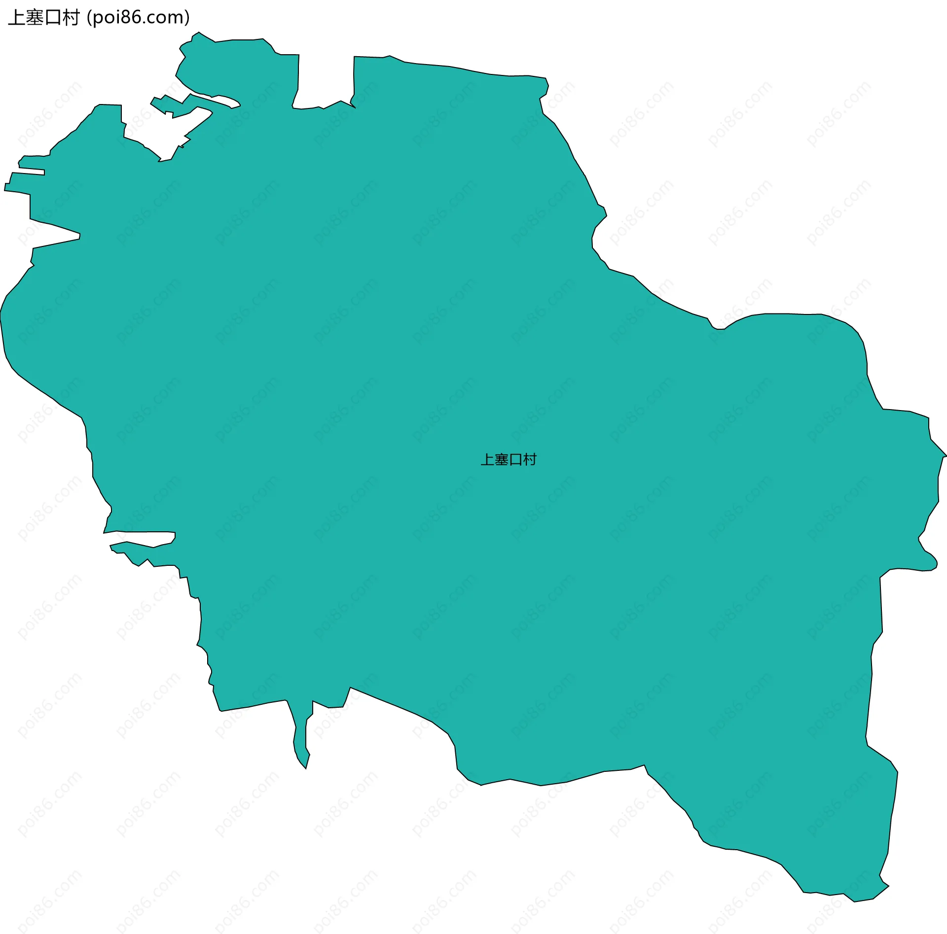 上塞口村边界地图