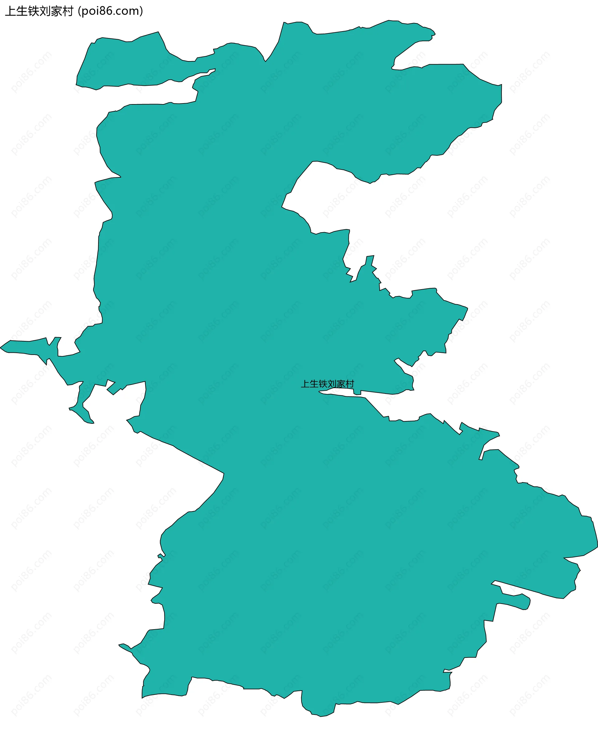上生铁刘家村边界地图