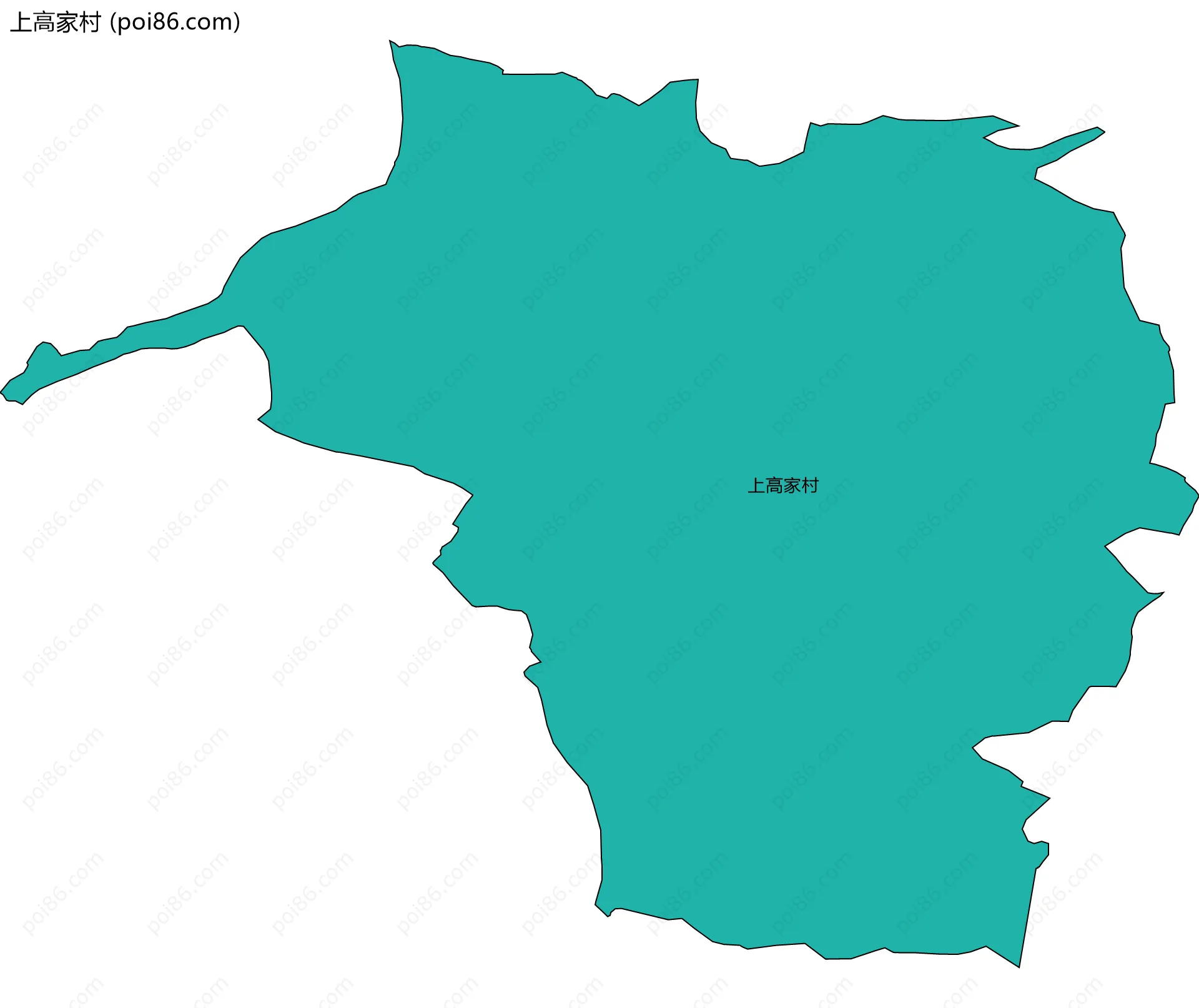 上高家村边界地图