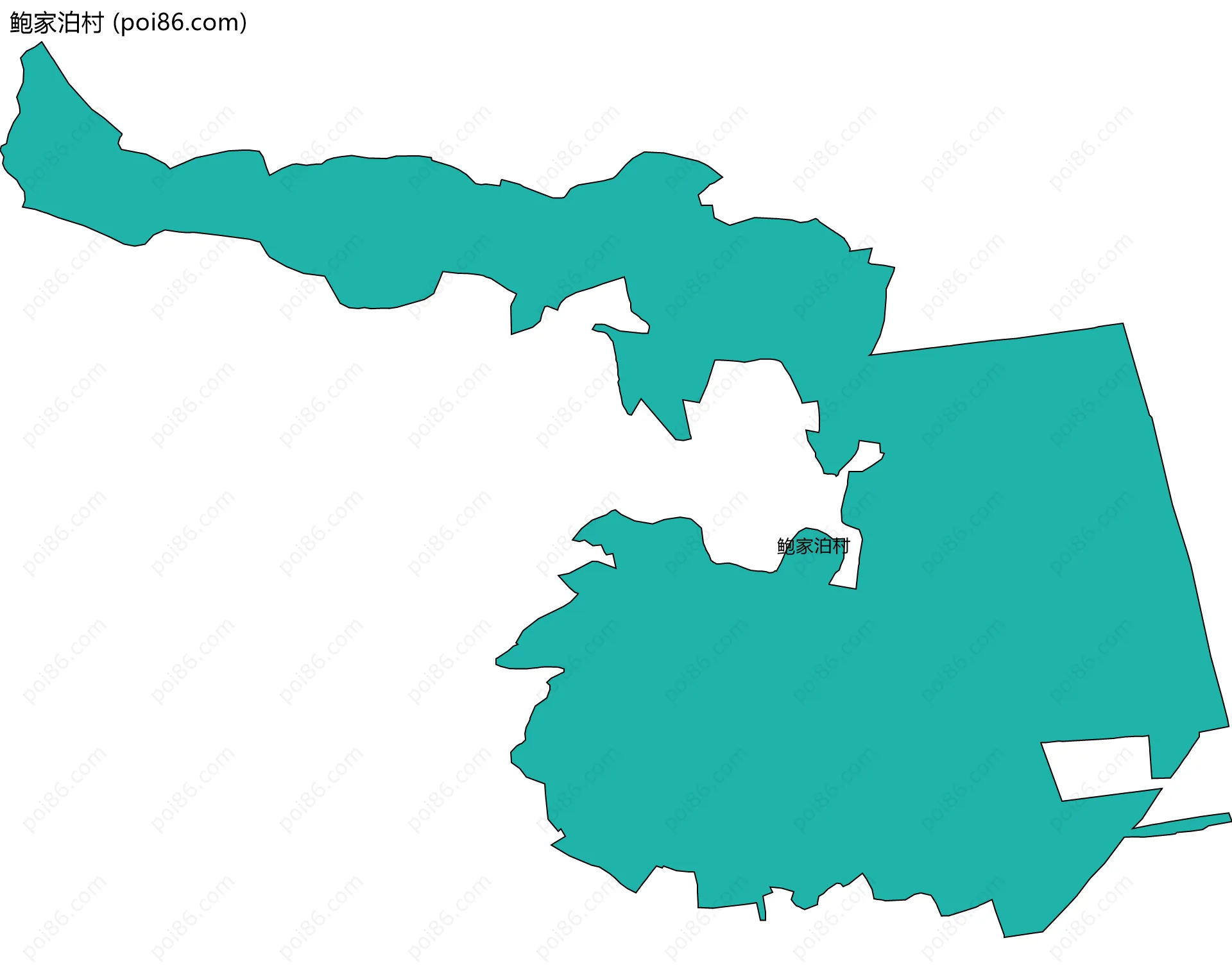 鲍家泊村边界地图