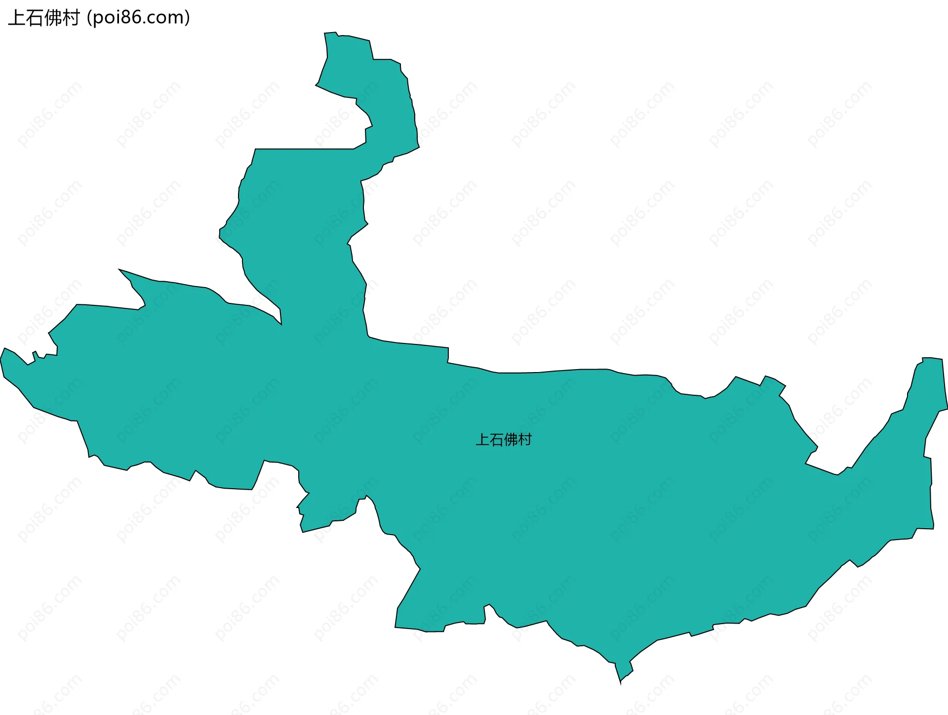 上石佛村边界地图