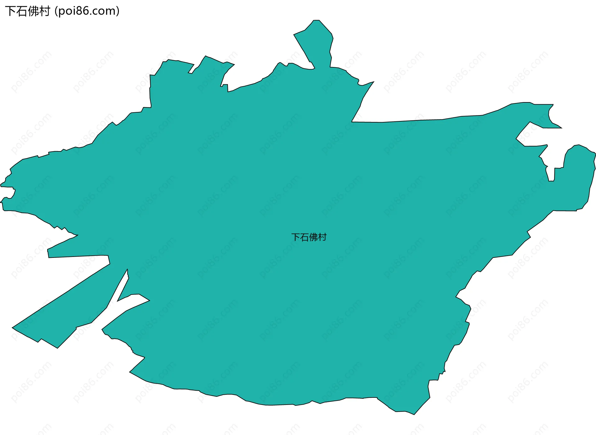 下石佛村边界地图
