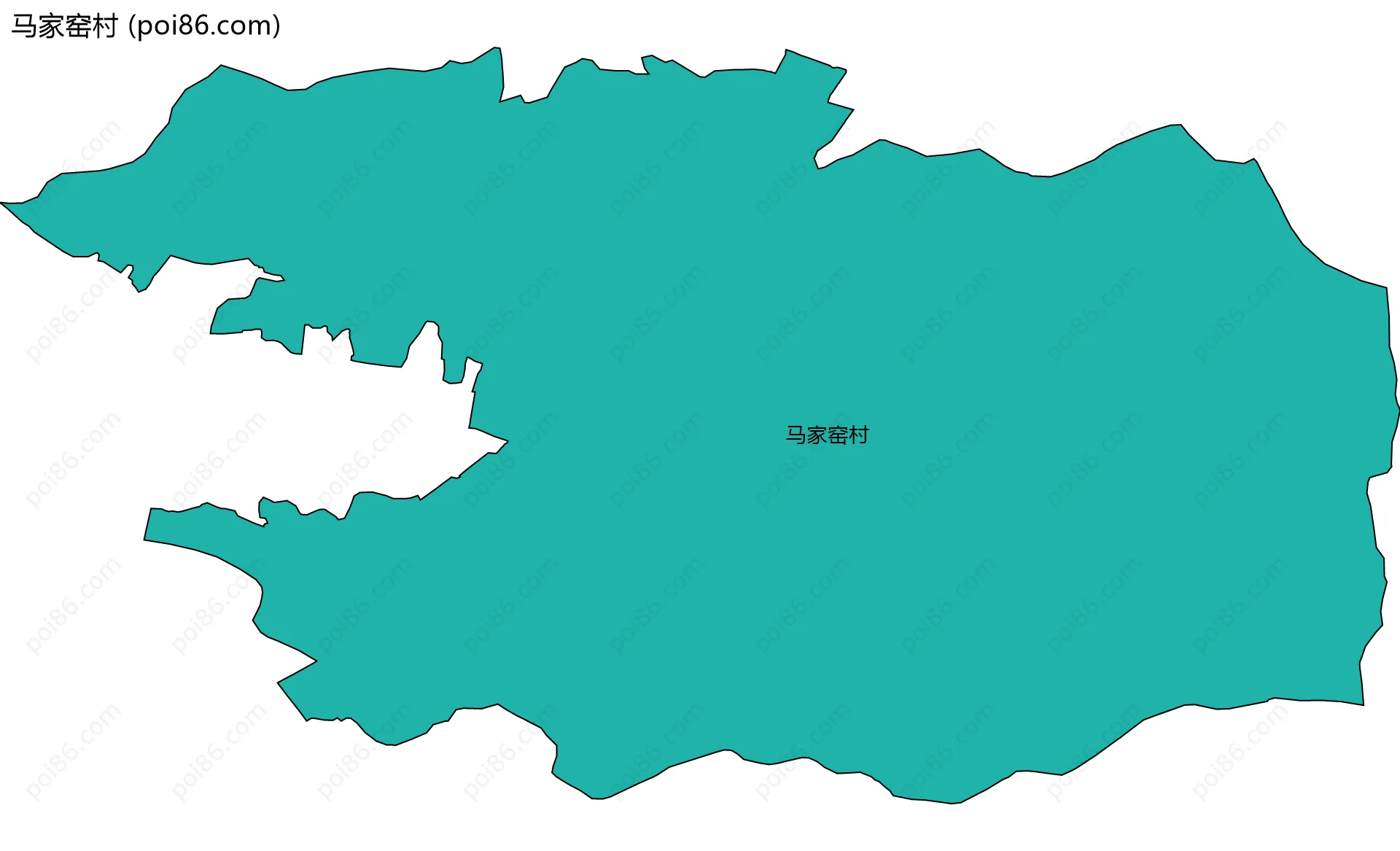 马家窑村边界地图