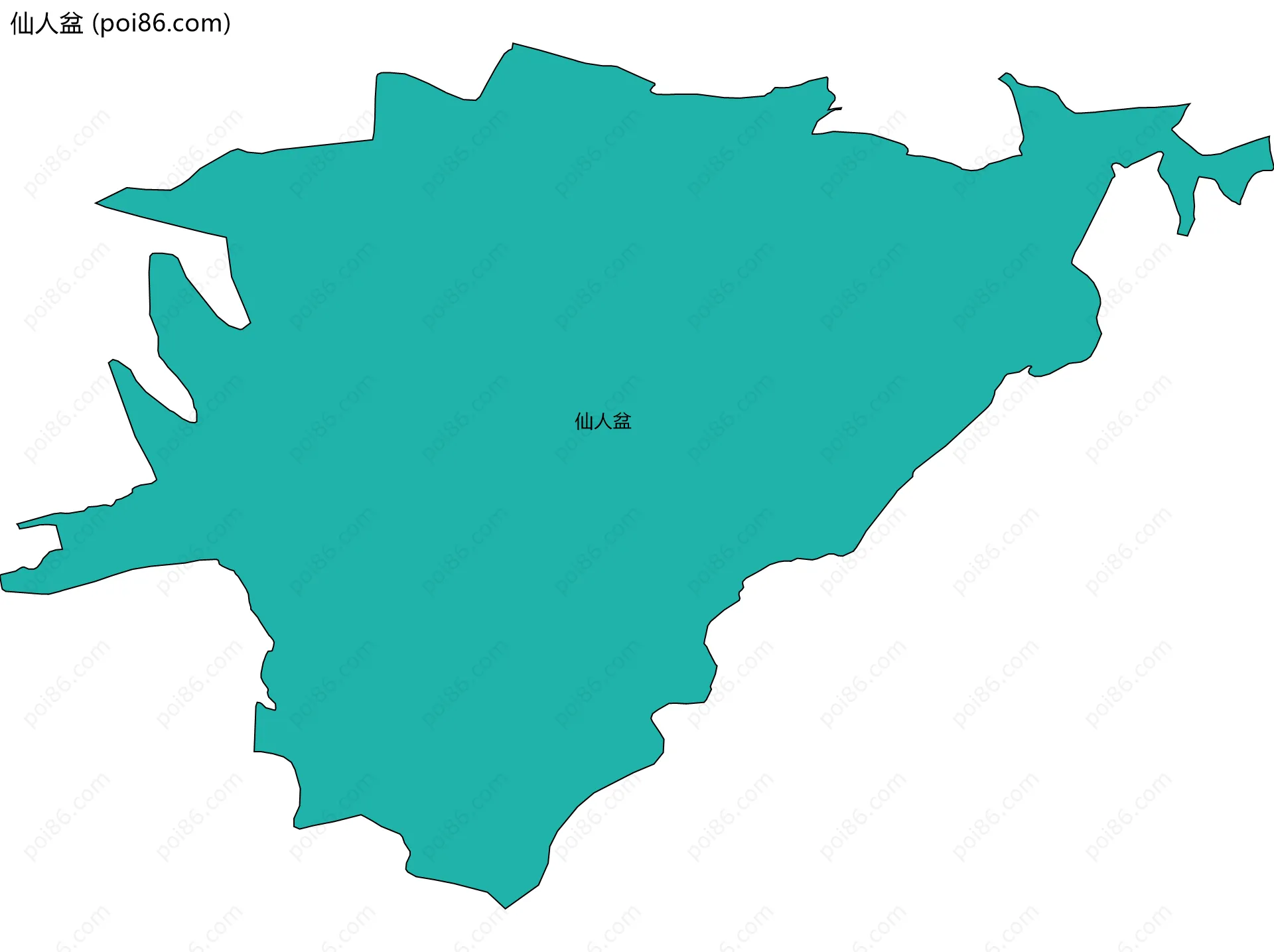 仙人盆边界地图