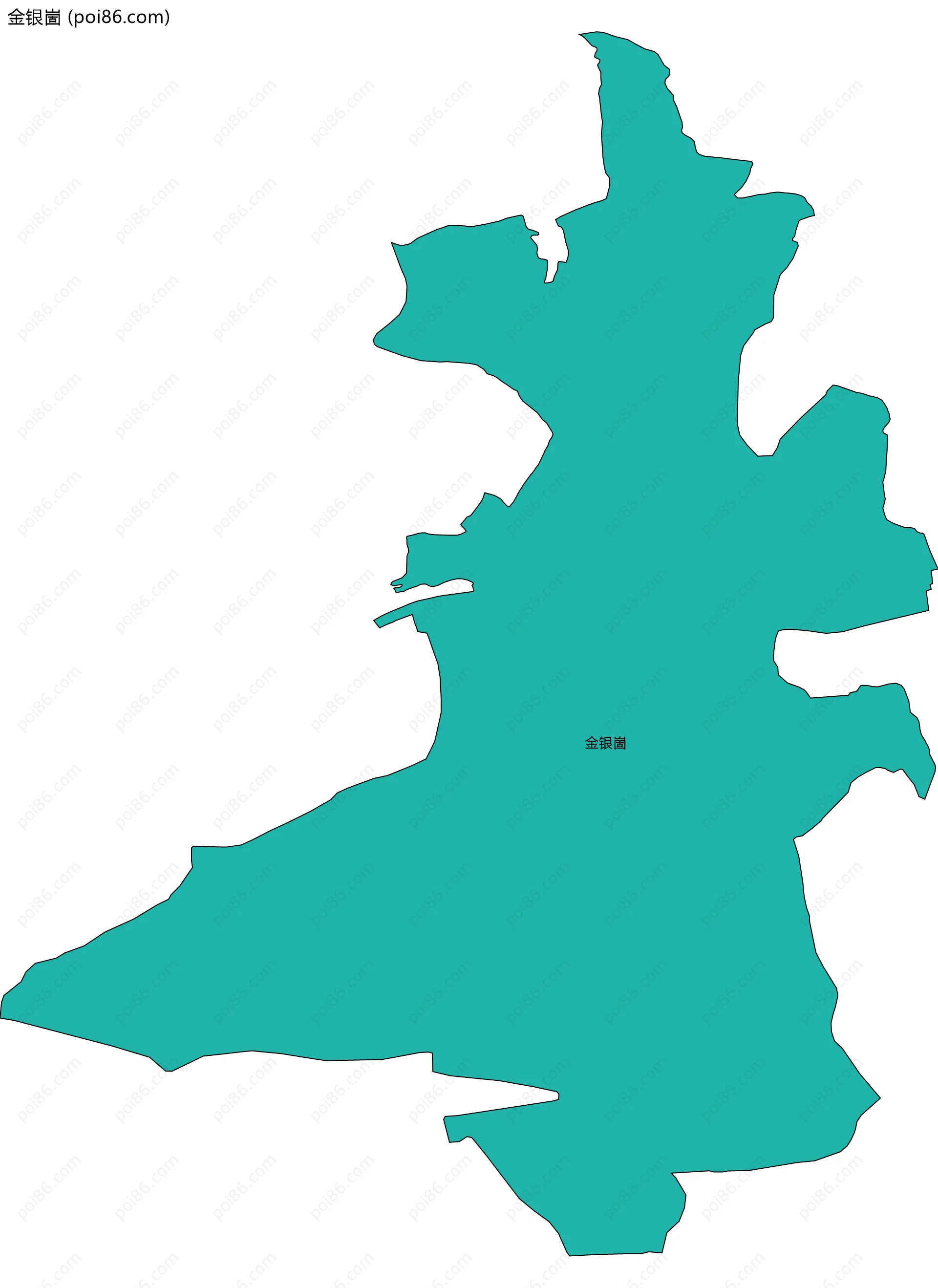 金银崮边界地图