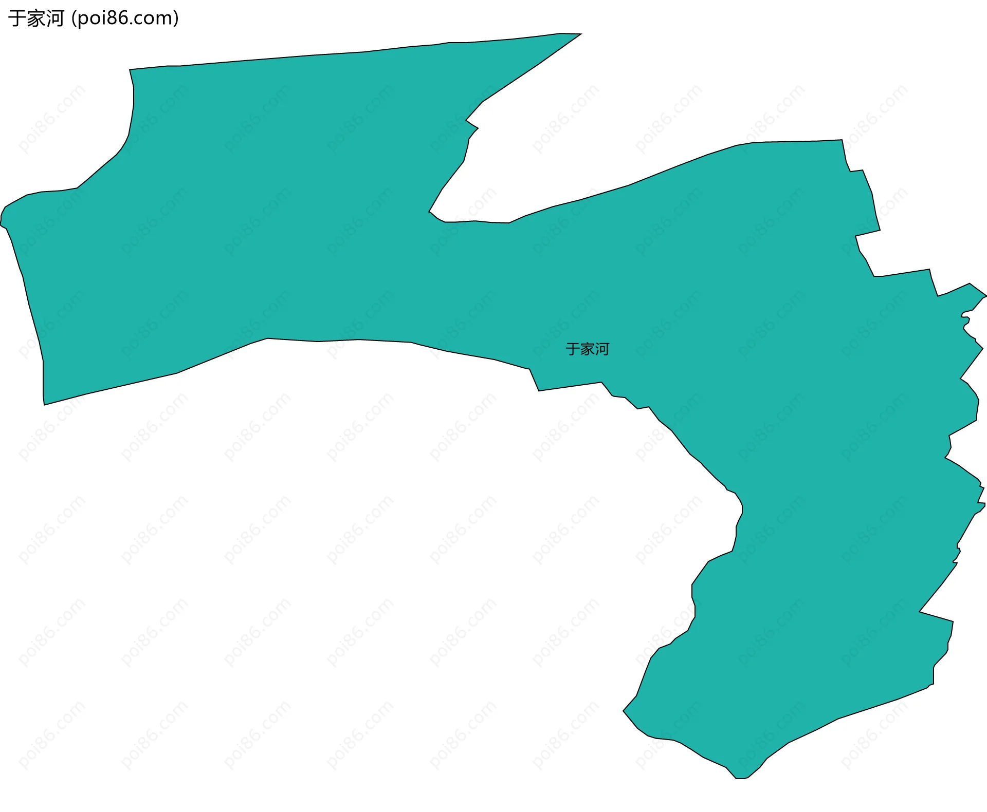于家河边界地图