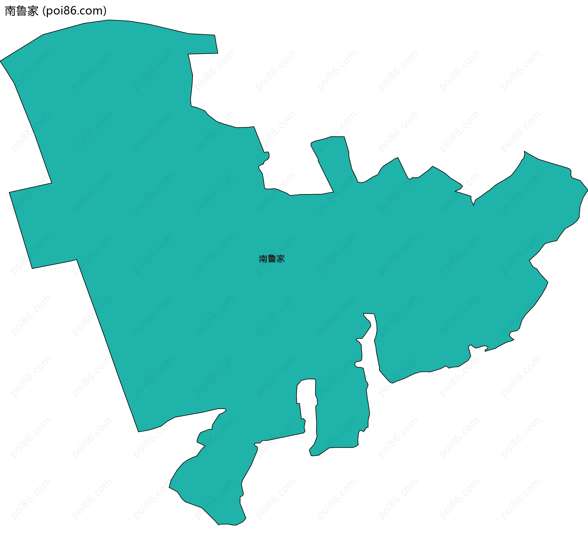 南鲁家边界地图