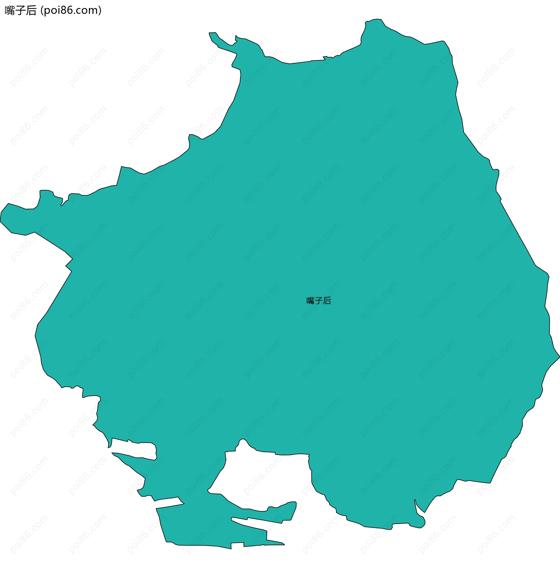 嘴子后边界地图