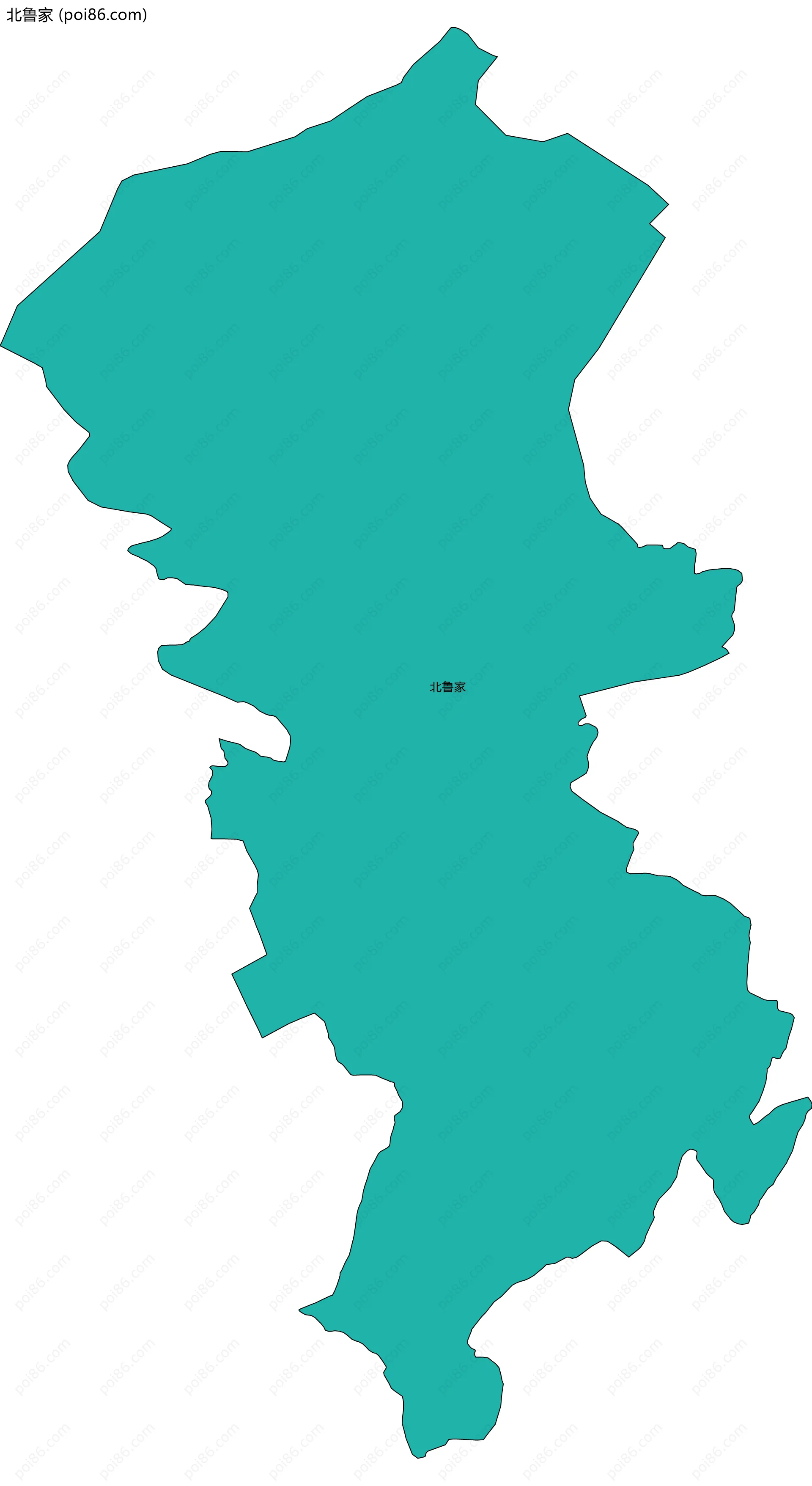 北鲁家边界地图