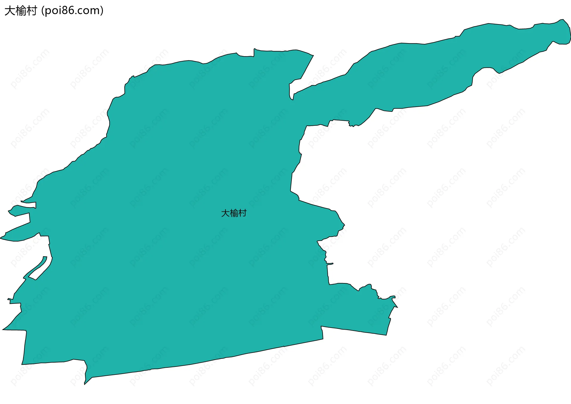 大榆村边界地图