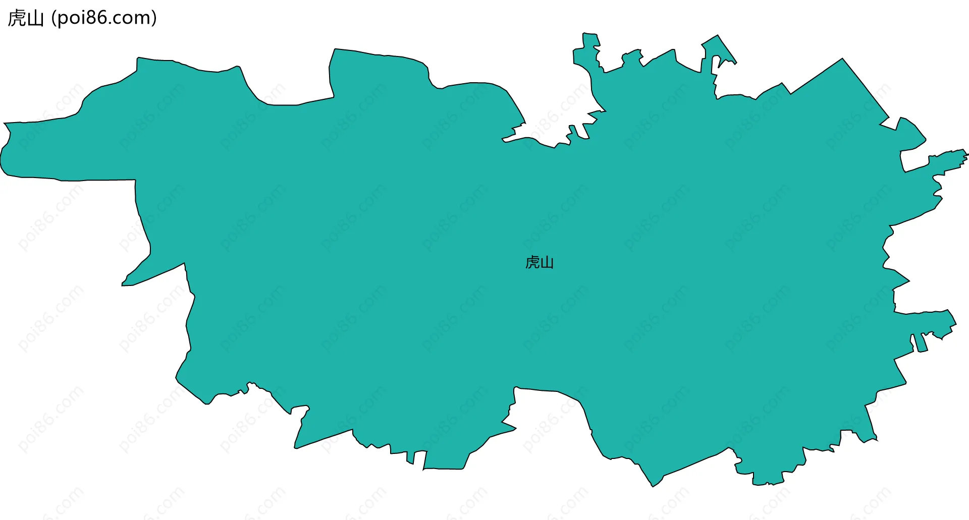 虎山边界地图