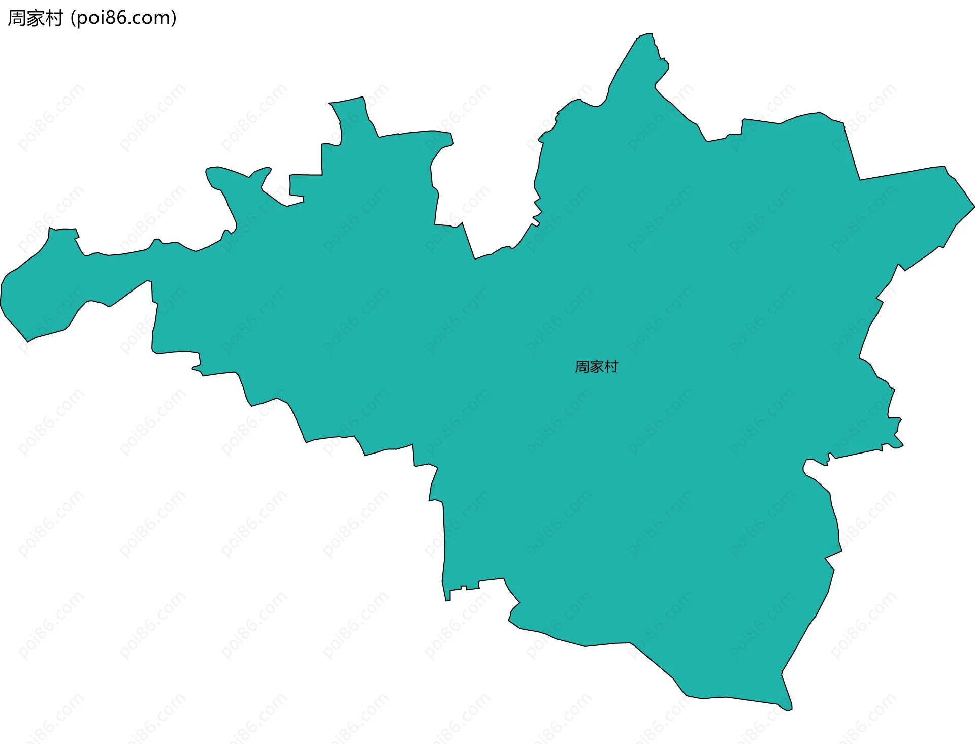 周家村边界地图