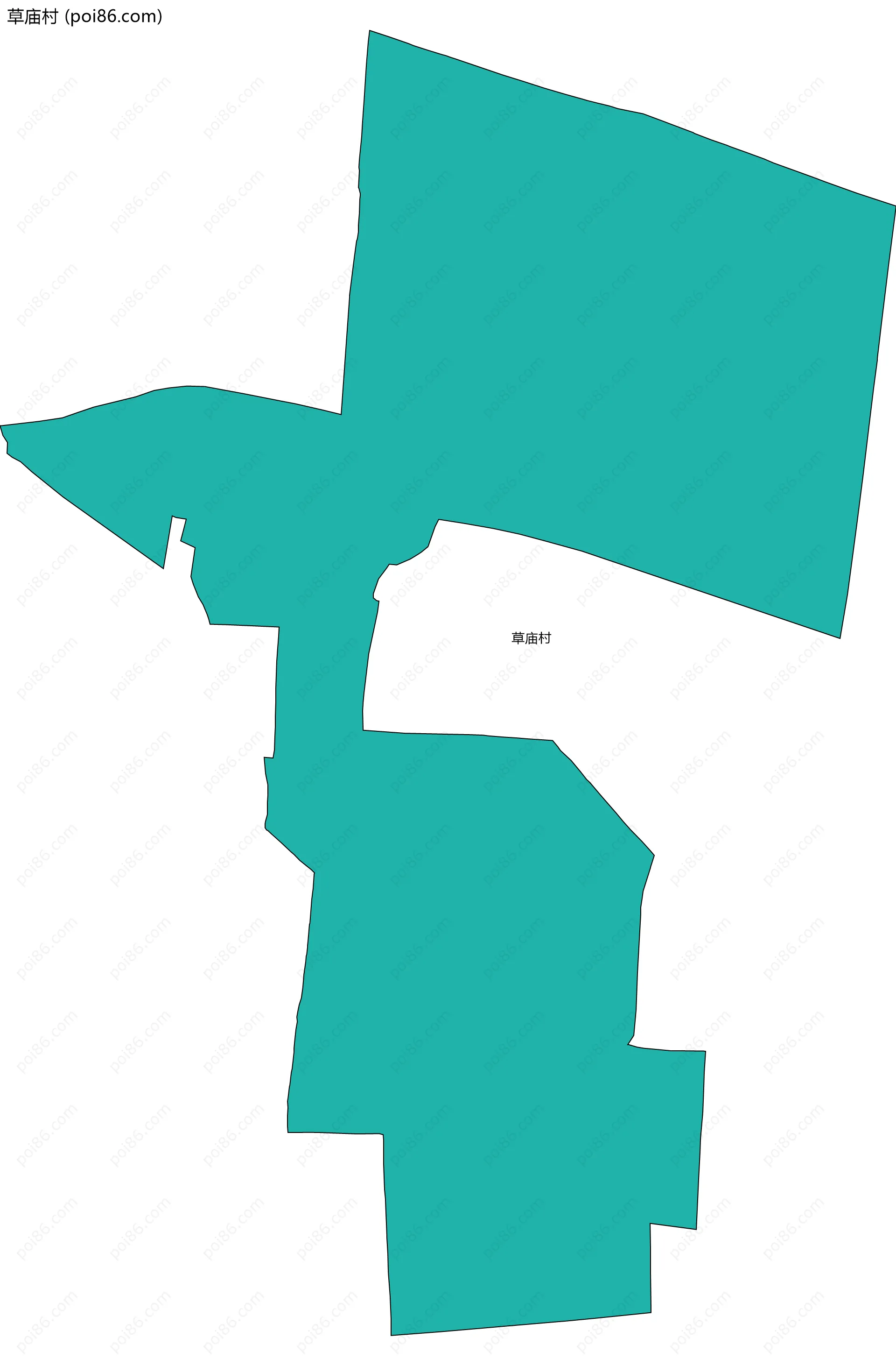 草庙村边界地图