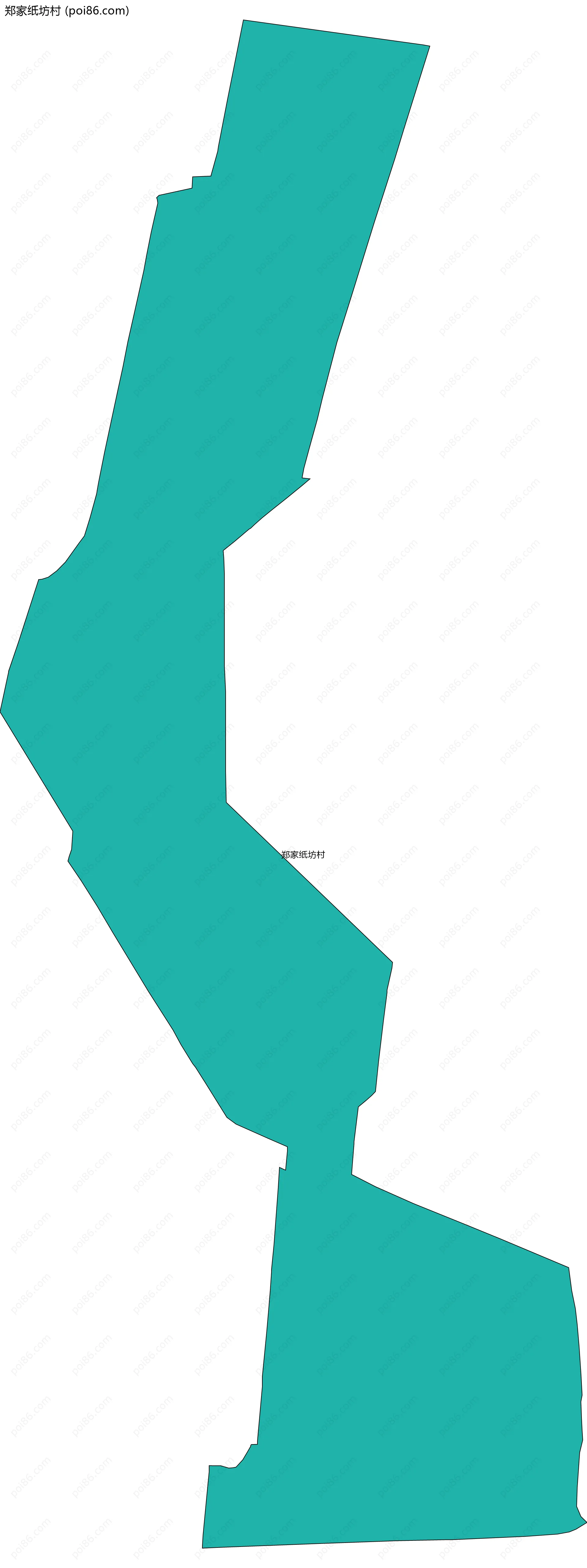 郑家纸坊村边界地图