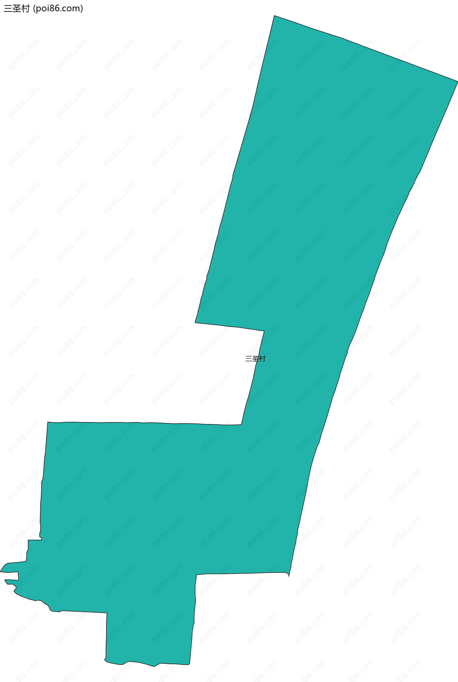 三圣村边界地图