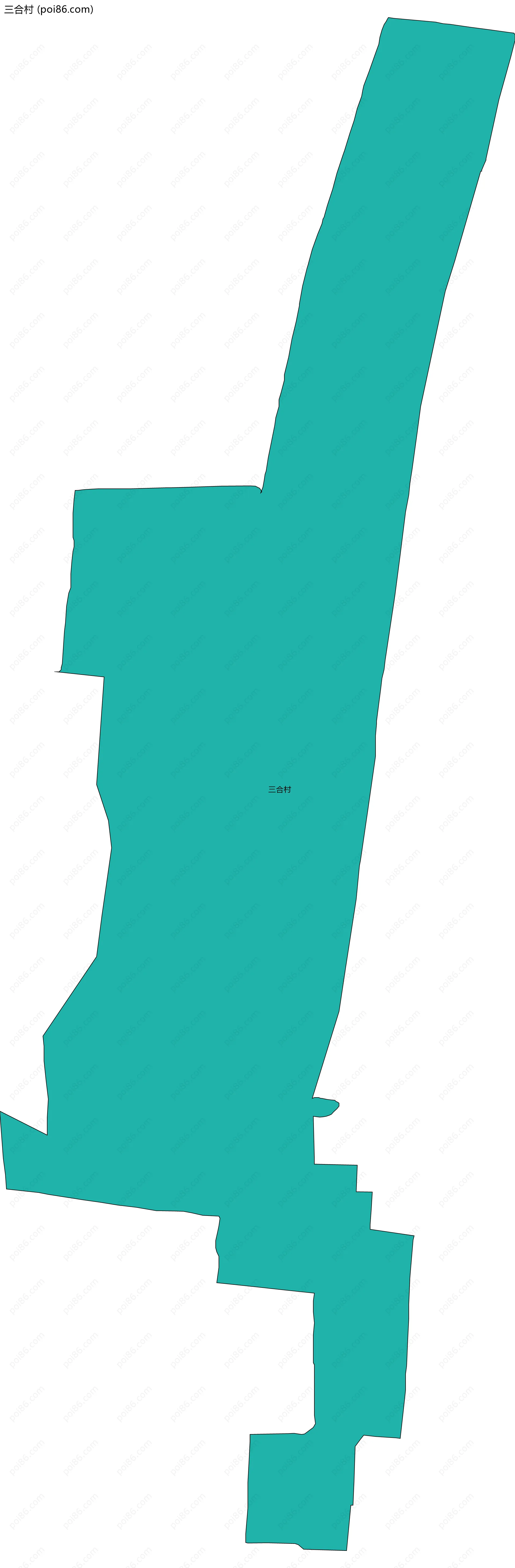 三合村边界地图