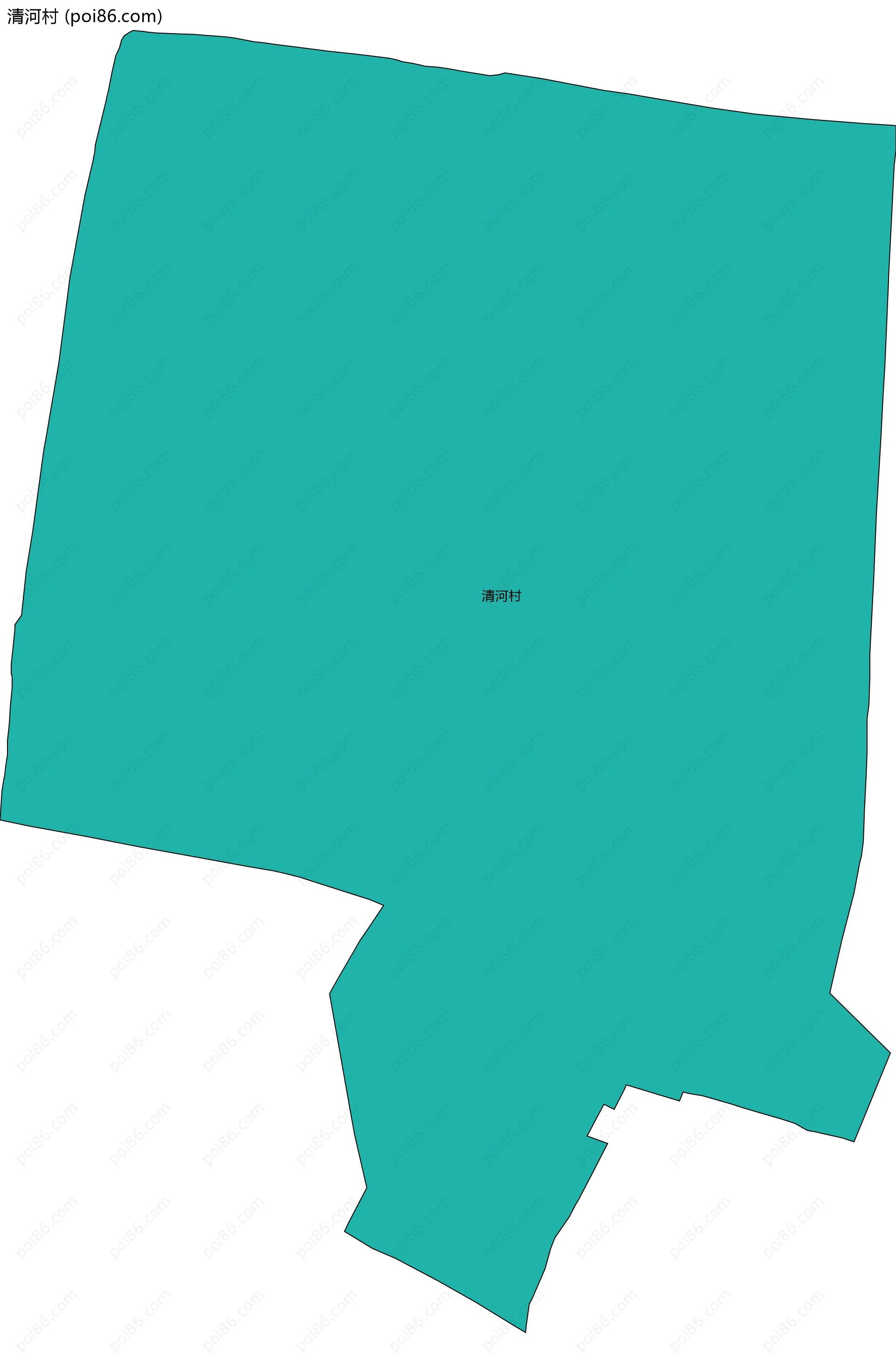 清河村边界地图