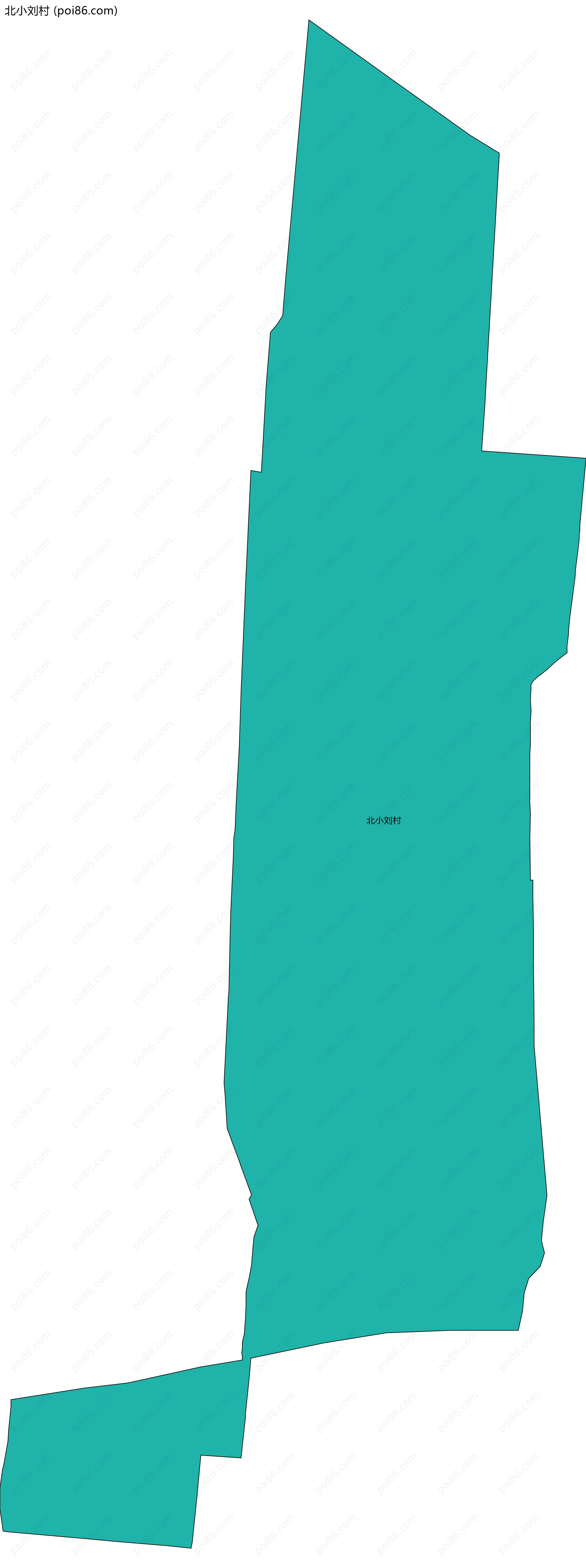 北小刘村边界地图