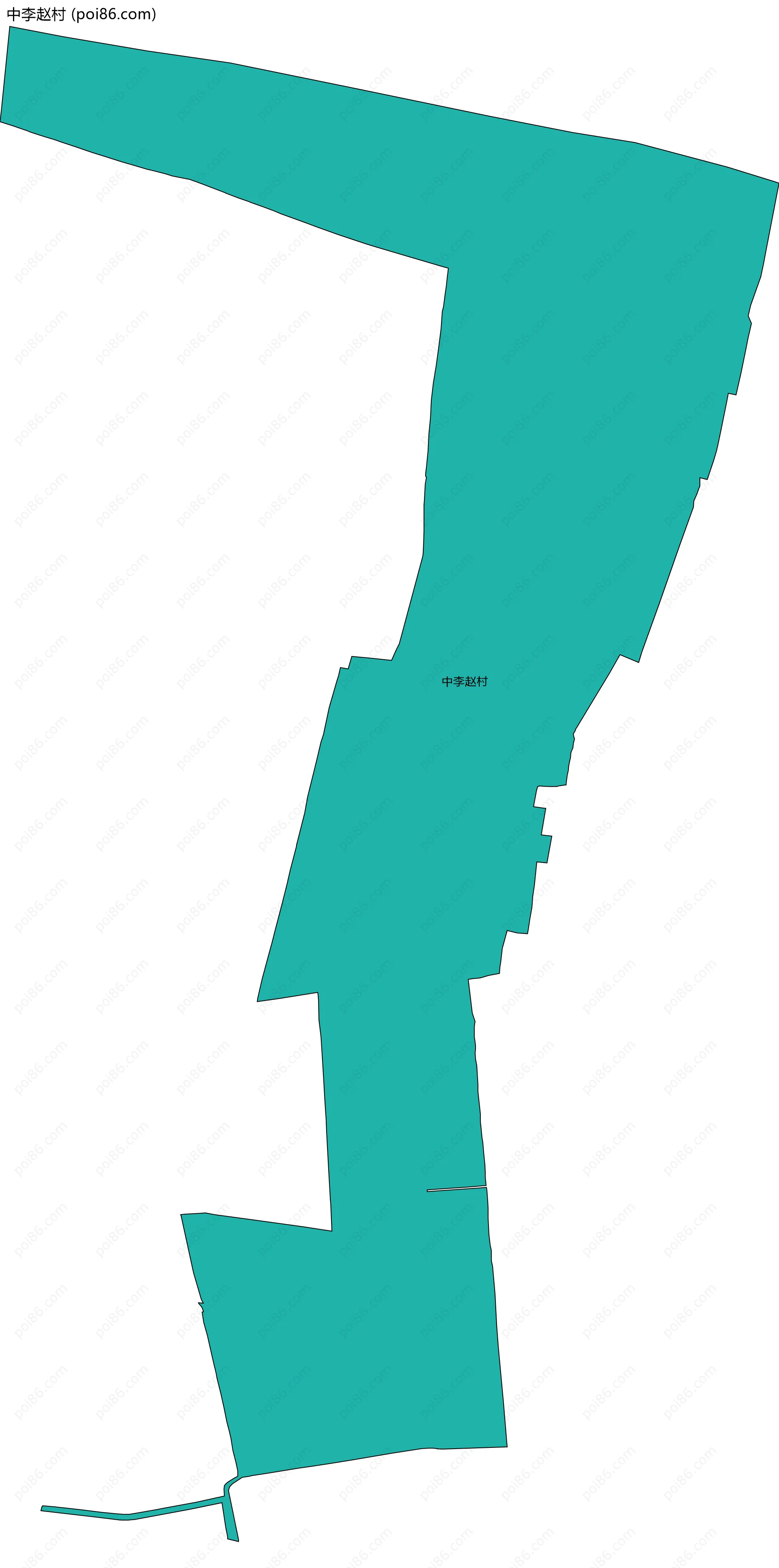 中李赵村边界地图