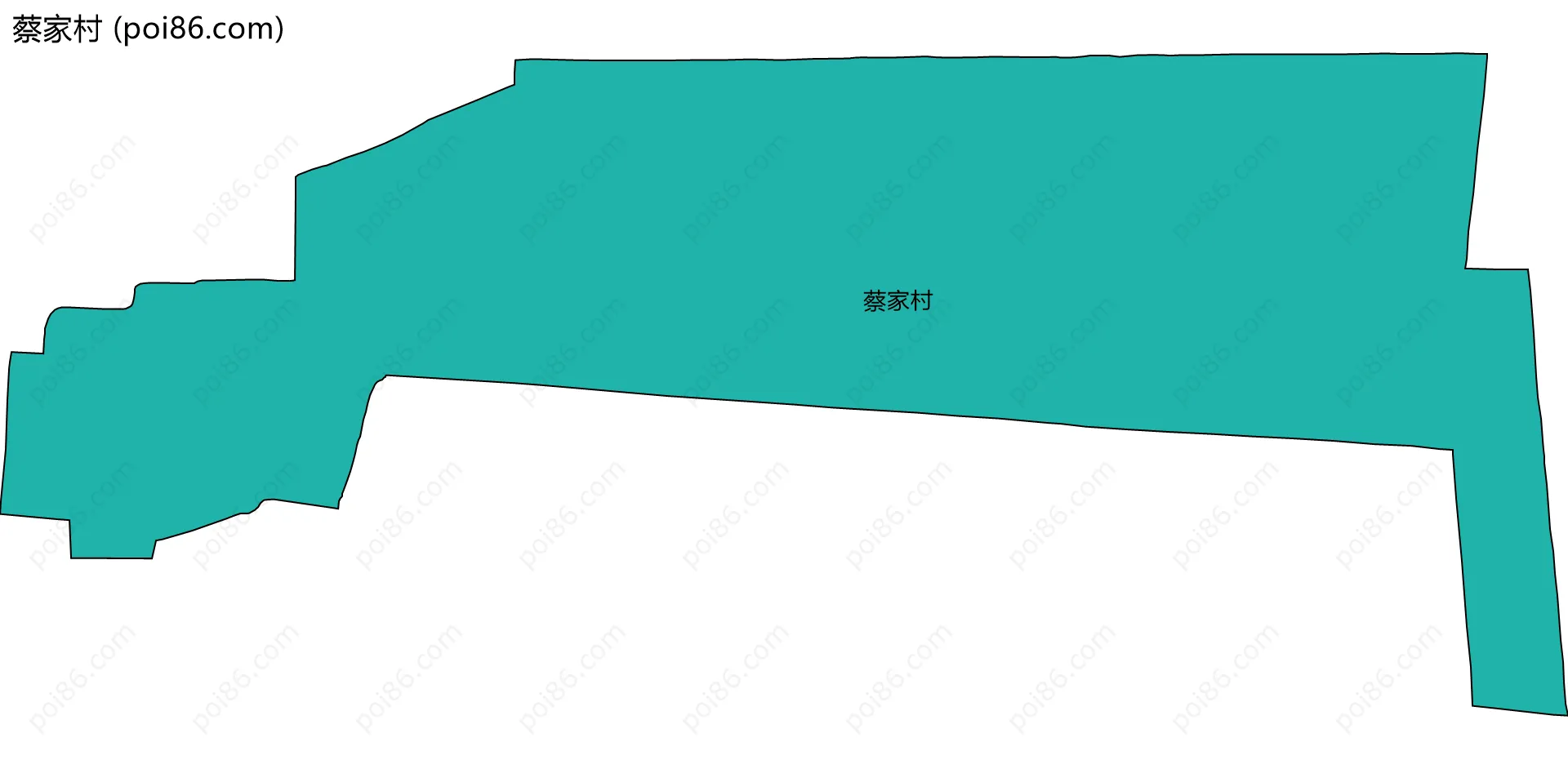 蔡家村边界地图