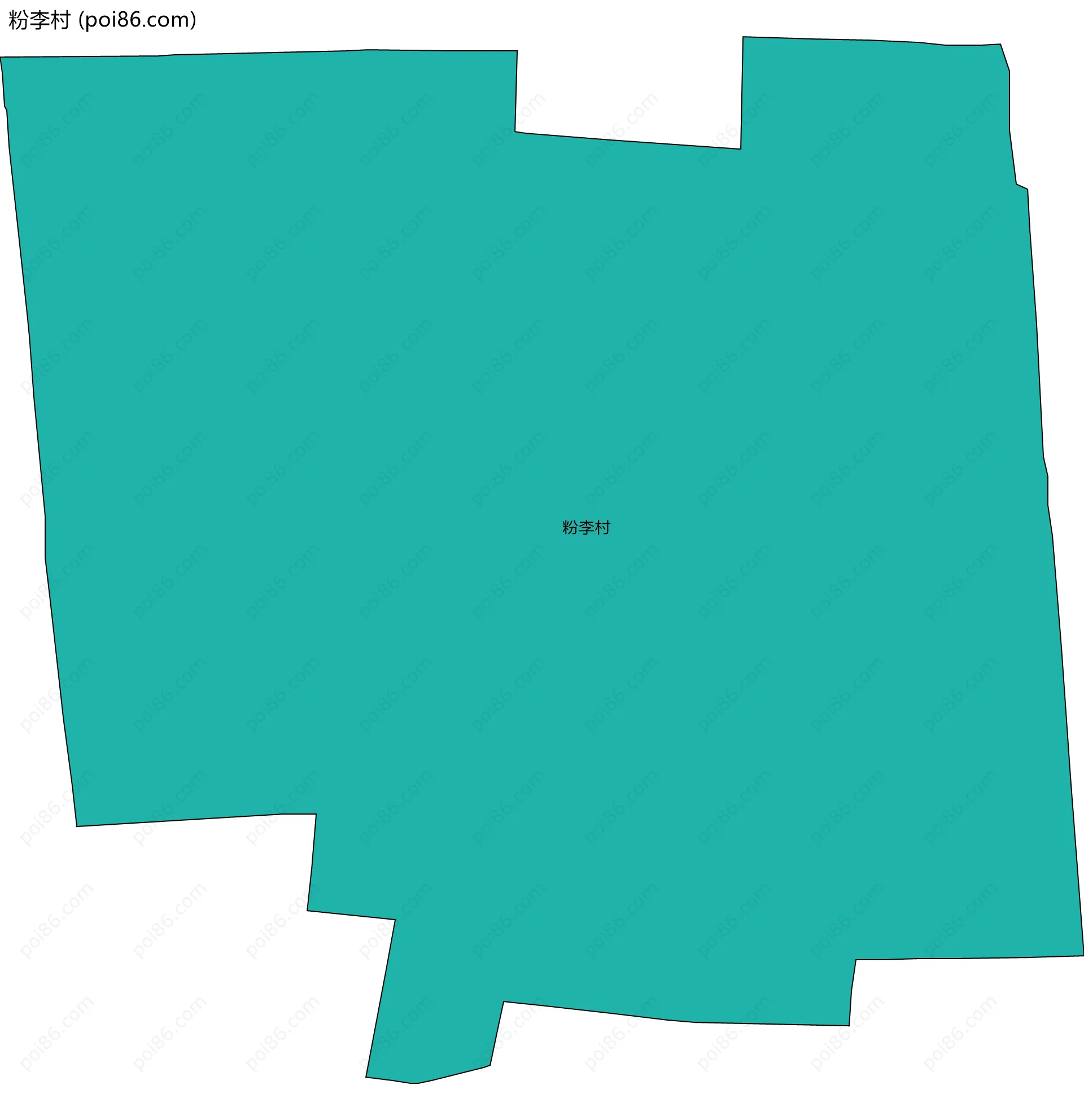 粉李村边界地图