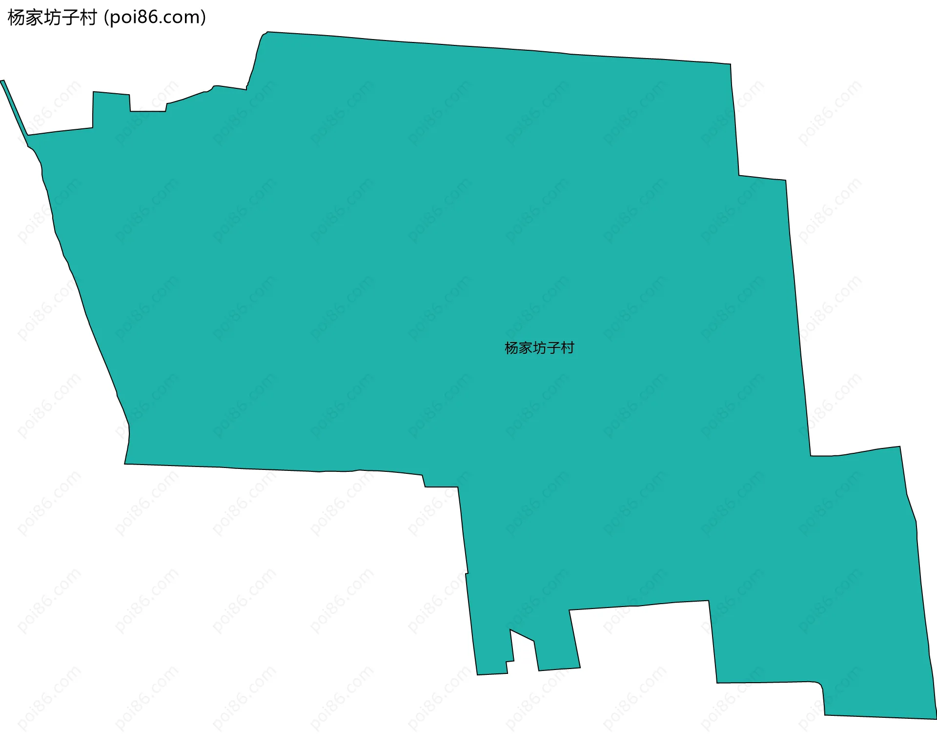 杨家坊子村边界地图
