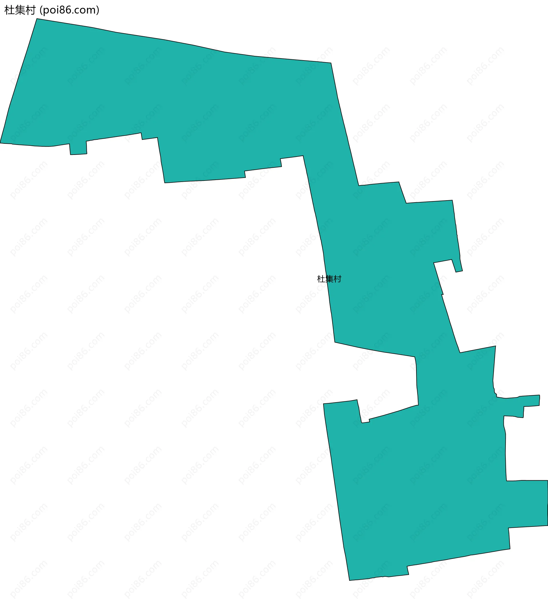 杜集村边界地图