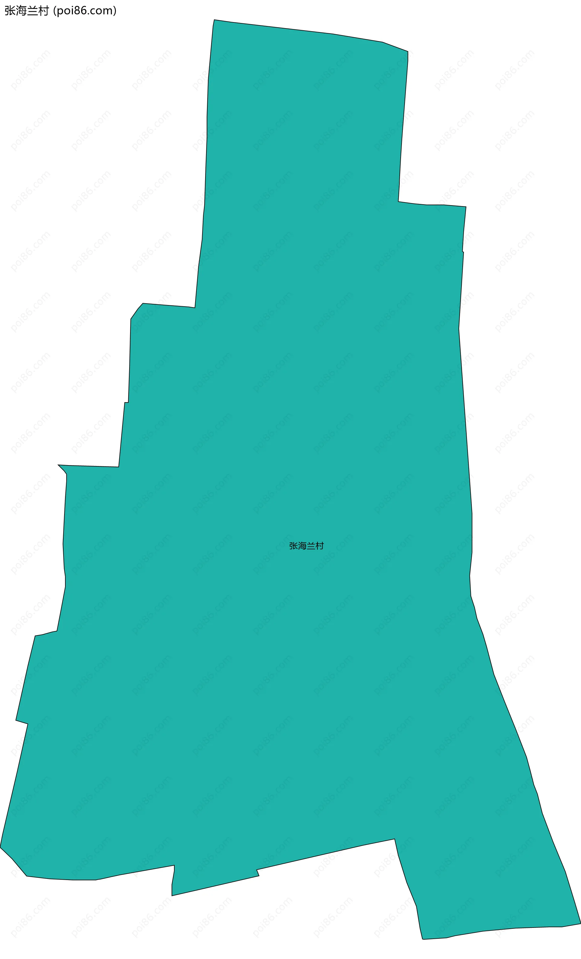 张海兰村边界地图