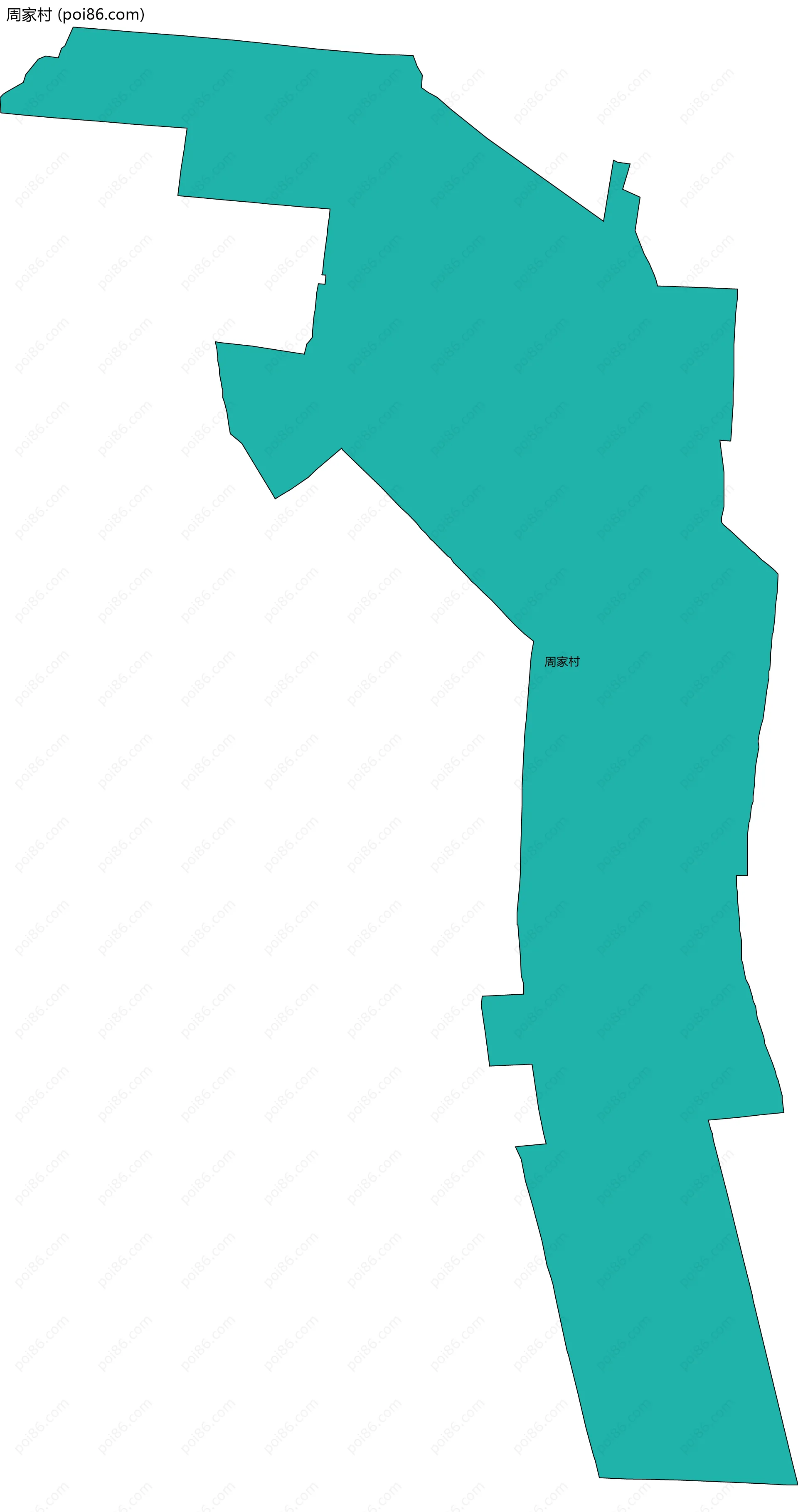 周家村边界地图